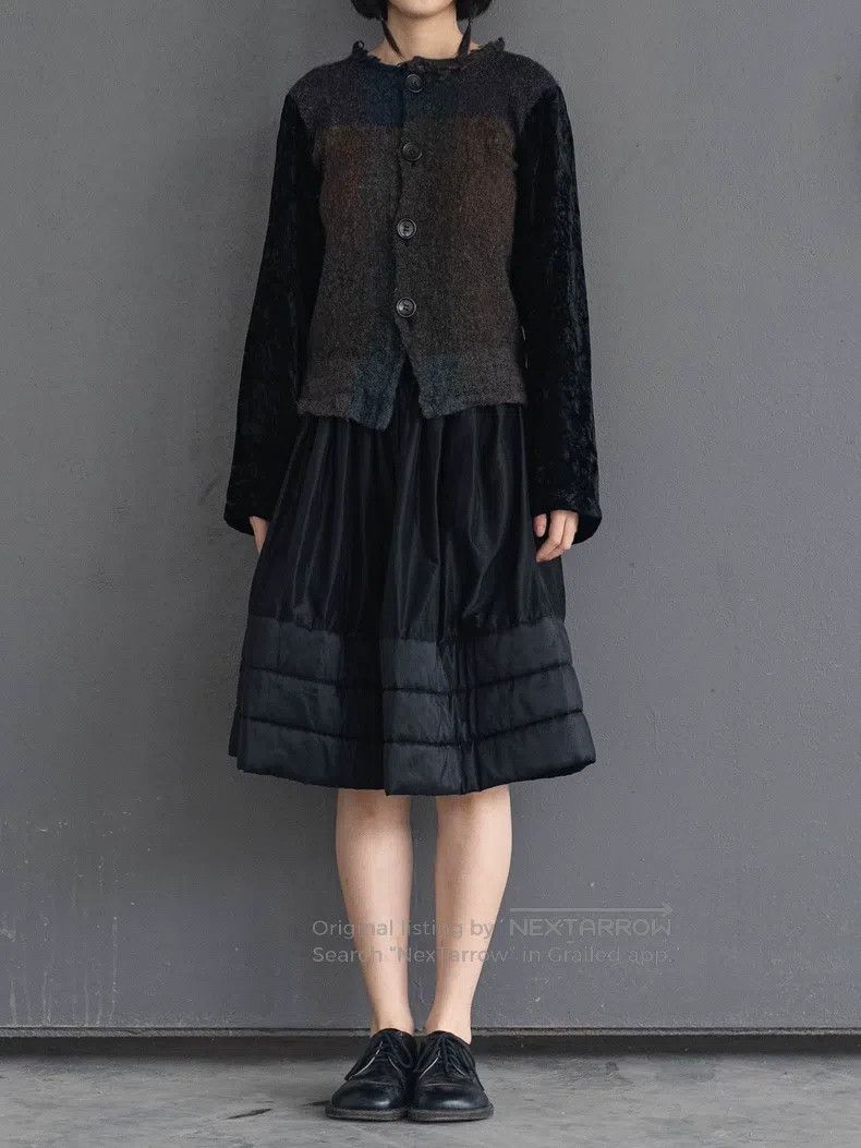 Comme des Garcons Comme Des Garcons size M Black padded half skirt Size 22" - 4 Thumbnail