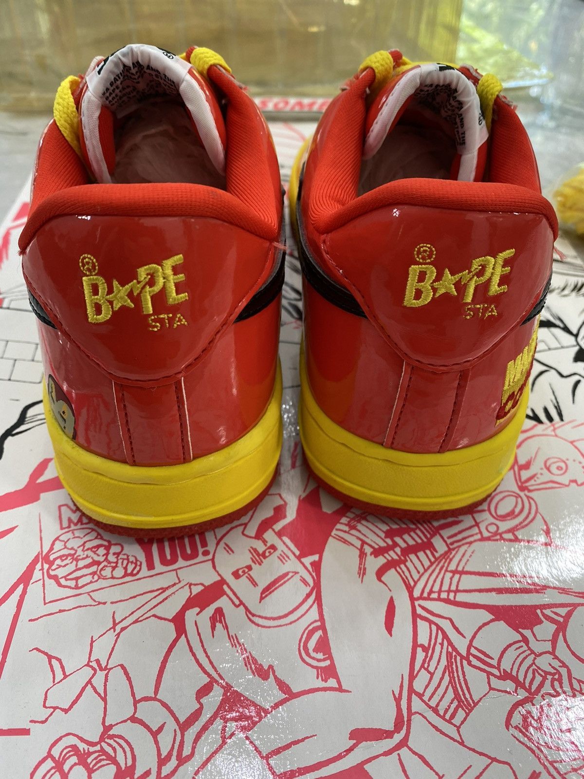 Bape Bape x Marvel Iron Man Bapesta Size US 9 / EU 42 - 12 Thumbnail