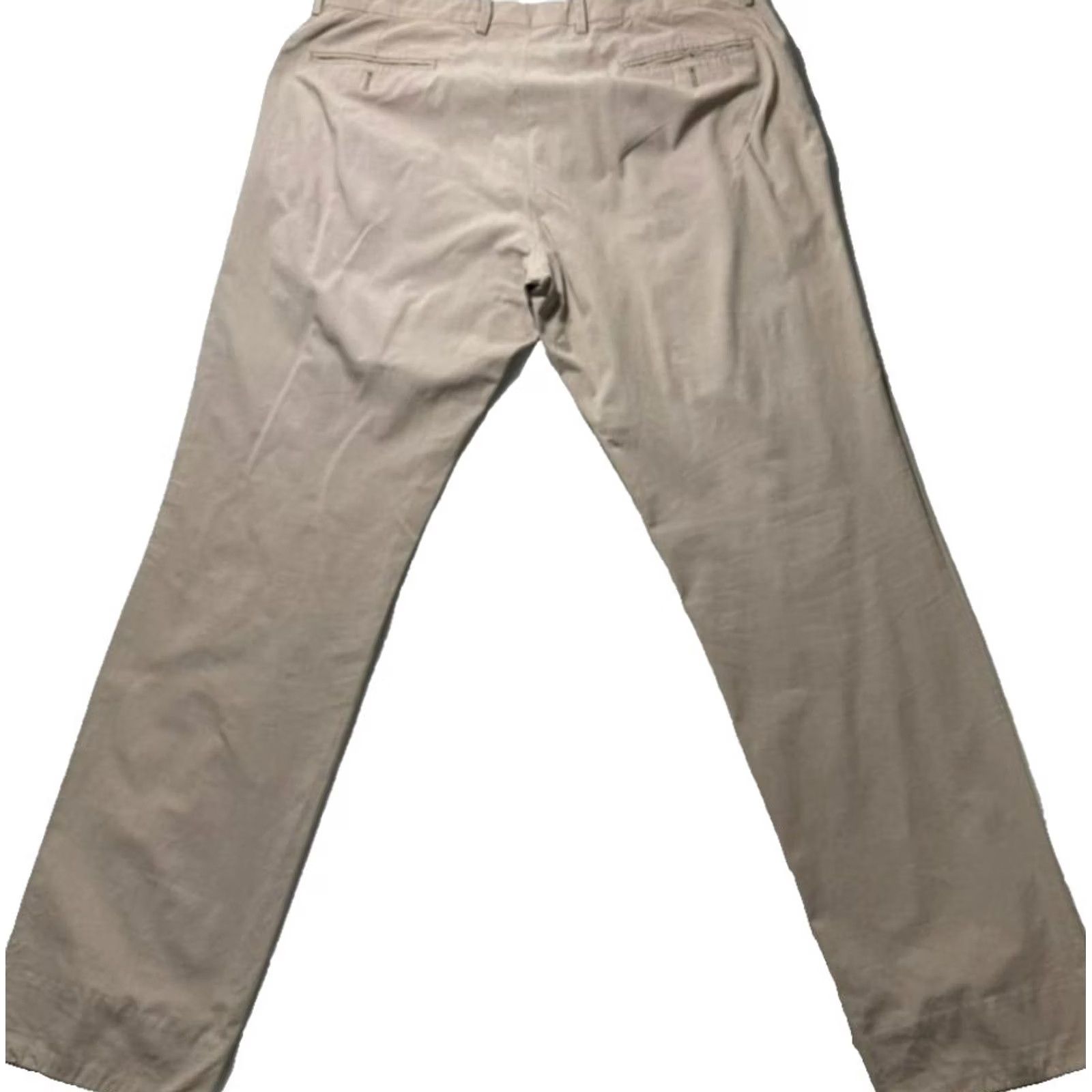Giorgio Armani Giorgio Armani Men's Beige Pants Classic Fit 42 Cotton Trousers | Made In Italy Dress Pants, Flat Front, Inseam 30 in, Waist 40 in, Beige, Formal, Men Size US 42 / EU 58 - 3 Thumbnail