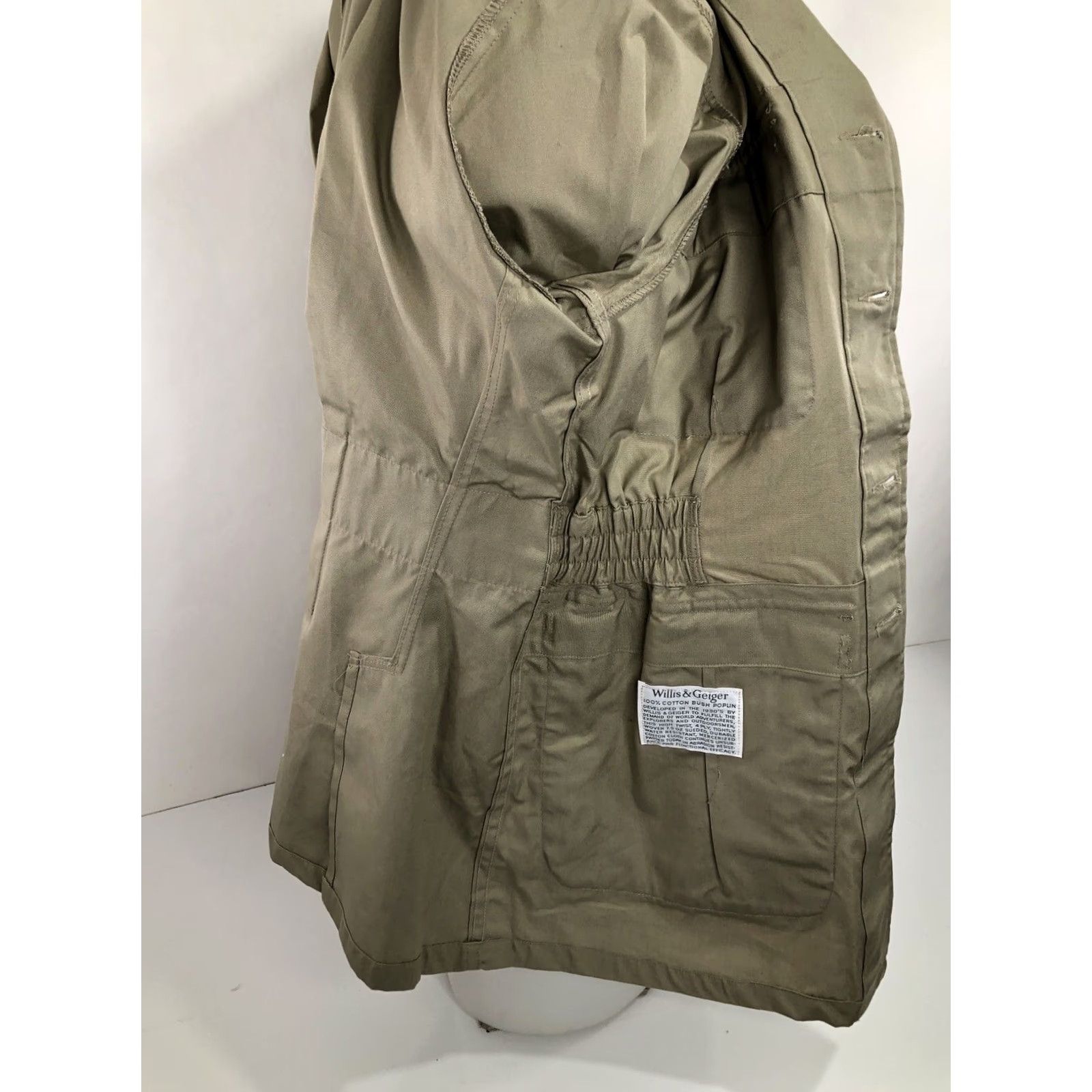 Vintage WILLIS & GEIGER Safari Jacket Shirt Womens S Khaki / Slightly Greenish Tan Grace Kelly The Legend NEW w TAGS Bush Poplin Safari Jacket Size S / US 4 / IT 40 - 6 Thumbnail