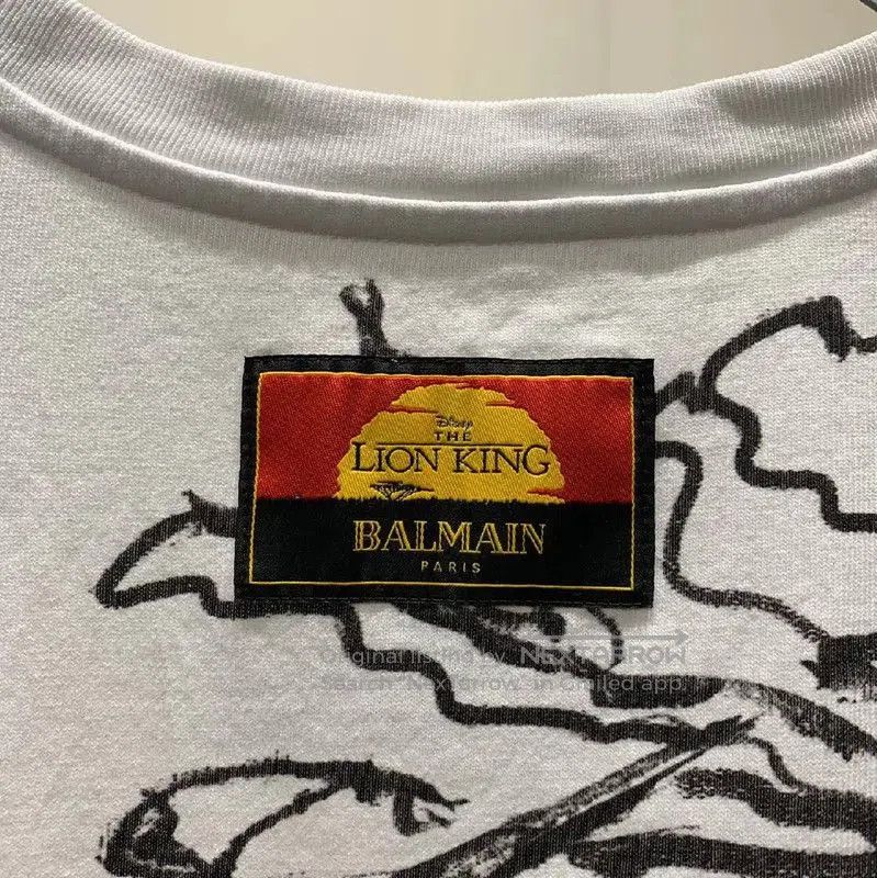 Balmain Balmain White Cotton Men's T-Shirt . Size US L / EU 52-54 / 3 - 3 Thumbnail