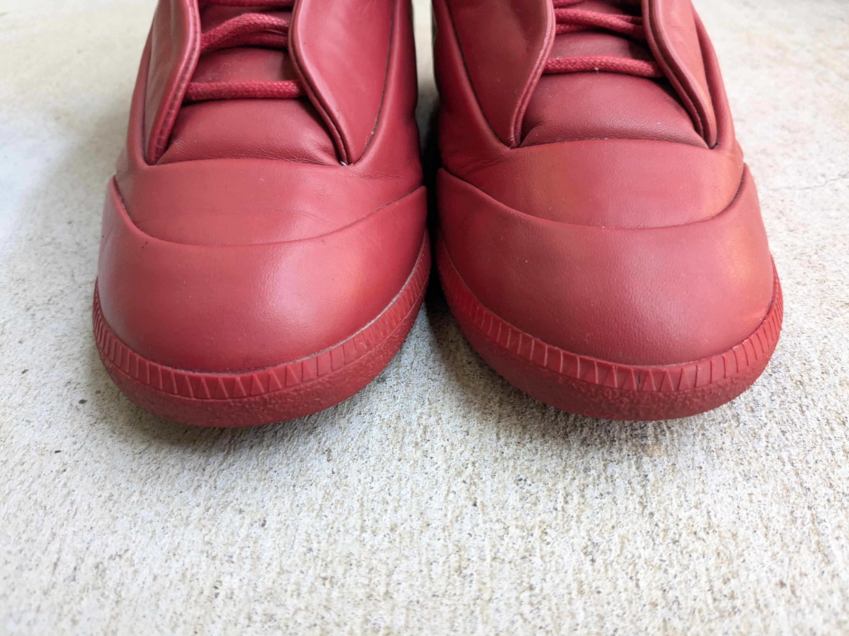 Maison Margiela Maison Margiela Future Red 9 42 Leather High Tops Size US 9 / EU 42 - 2 Thumbnail
