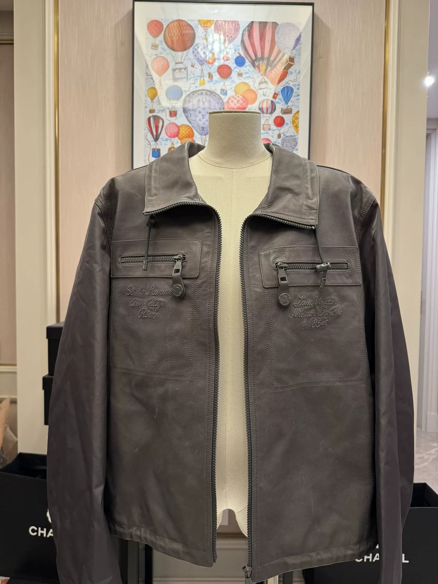 Louis Vuitton Louis Vuitton Gray Zip-Up Embroidered Jacket Size US M / EU 48-50 / 2 - 1 Thumbnail