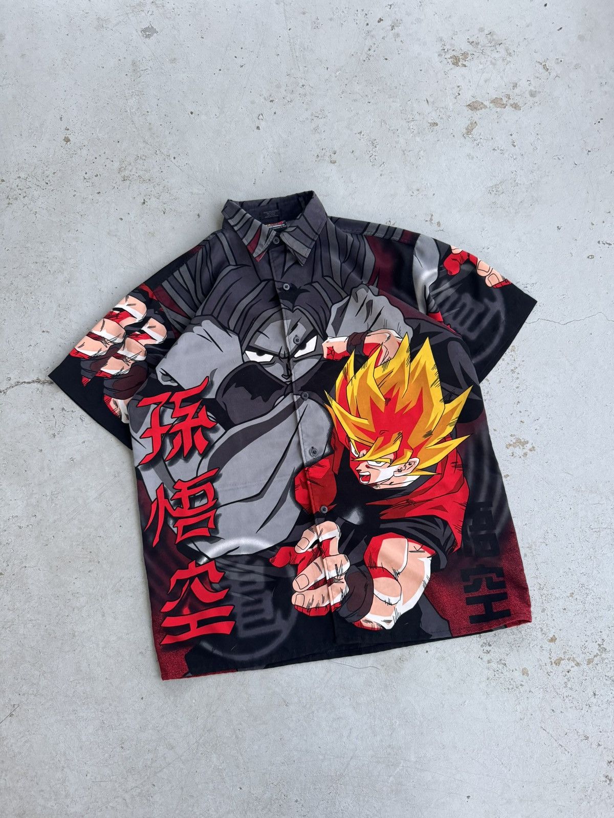Cartoon Network 2001 Dragonball Z All Over Print Super Saiyon AOP Shirt Size US S / EU 44-46 / 1 - 2 Thumbnail