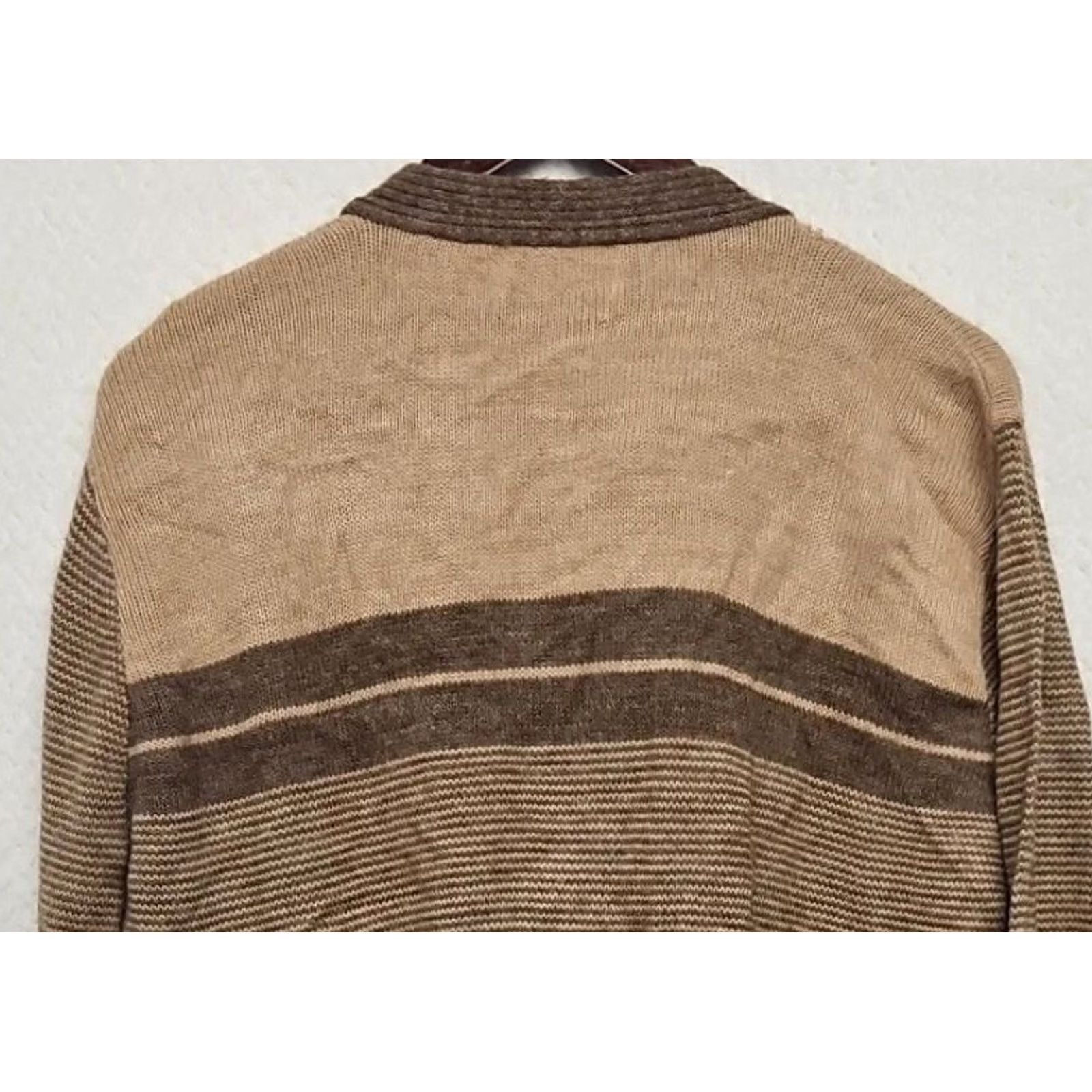 Vintage VINTAGE Claude Brentwood Cardigan XL Made USA Brown Stripe 70s Grandpa Core Mens XL Brown Stripe Cardigan Retro 1970s Size US XL / EU 56 / 4 - 6 Thumbnail