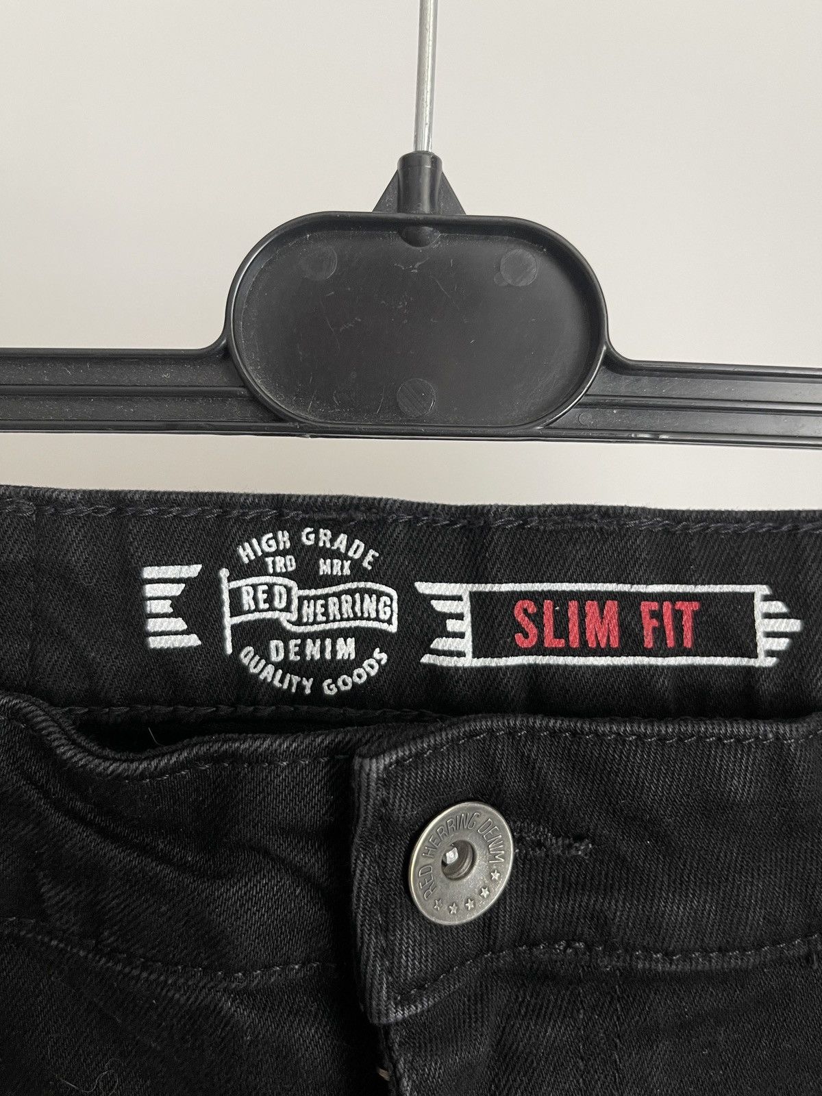 Vintage Red herring mens jeans black denim W34 Size US 34 / EU 50 - 3 Thumbnail