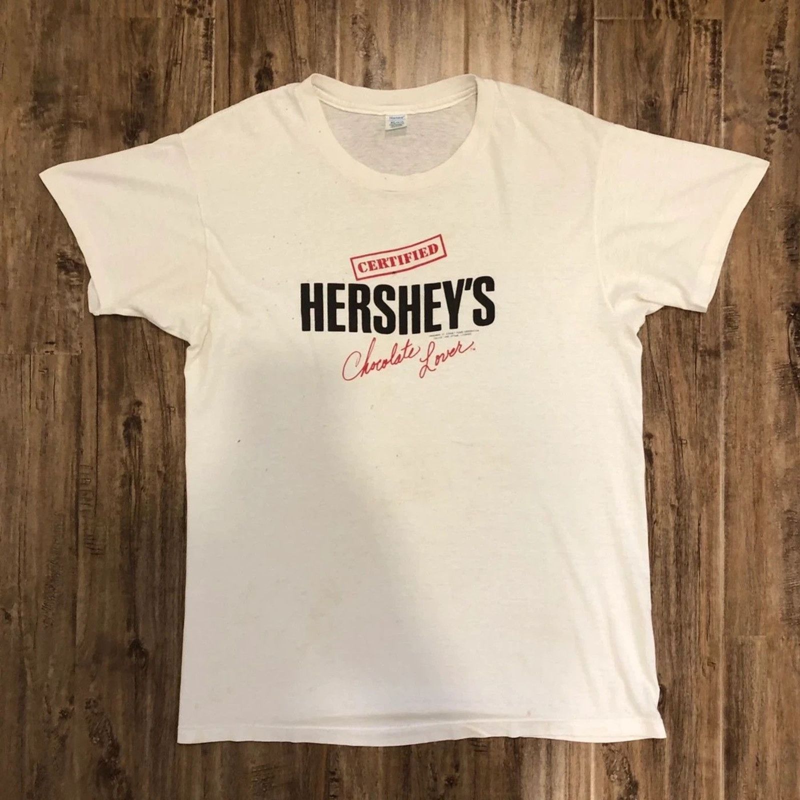 Vintage Vintage 90s Hershey’s Certified Chocolate Lover Tee Size US XL / EU 56 / 4 - 1 Thumbnail