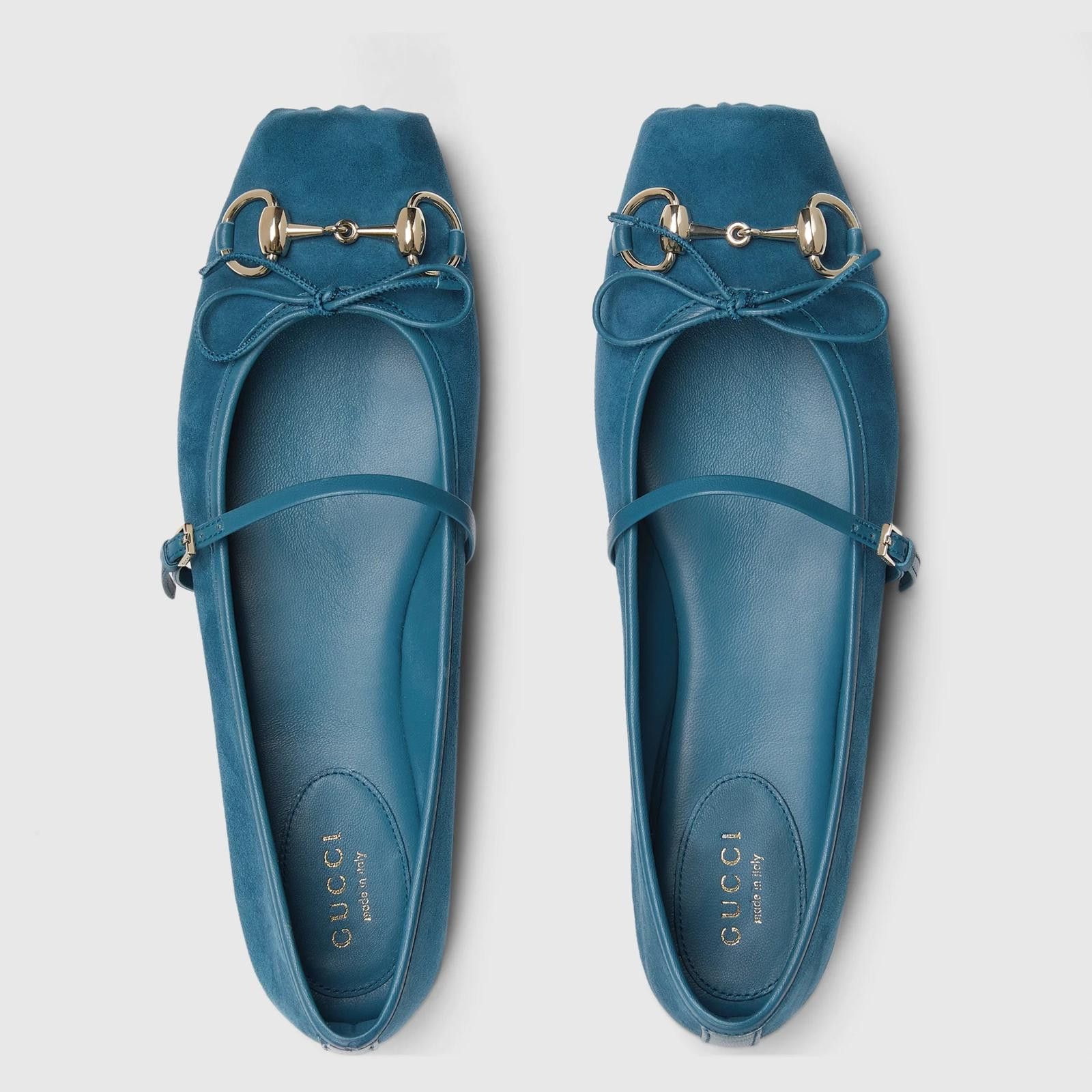 Gucci Gucci Horsebit Suede Ballet Flats Size US 5 / IT 35 - 3 Thumbnail