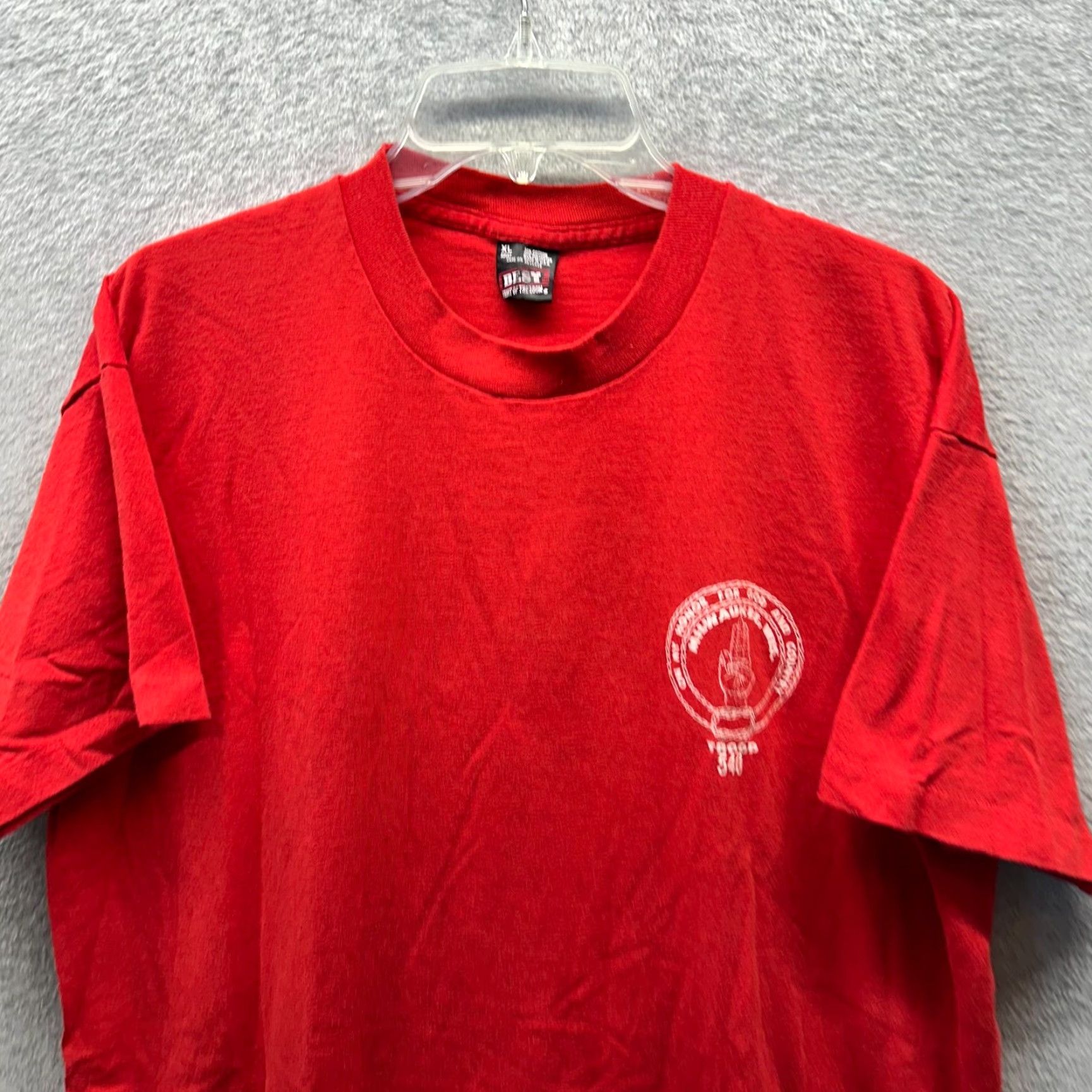 Fruit Of The Loom VINTAGE Fruit of the Loom Boy Scouts Shirt Mens XL Red 80s Classic School T-Shirt Short Sleeve Crew Neck Cotton Jersey Made in USA Size US XL / EU 56 / 4 - 2 Thumbnail