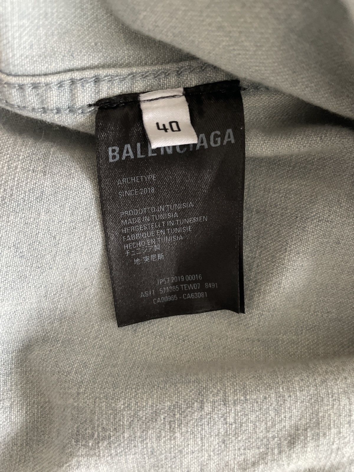Balenciaga Balenciaga Denim Jacket Size US XXS / EU 40 - 3 Thumbnail