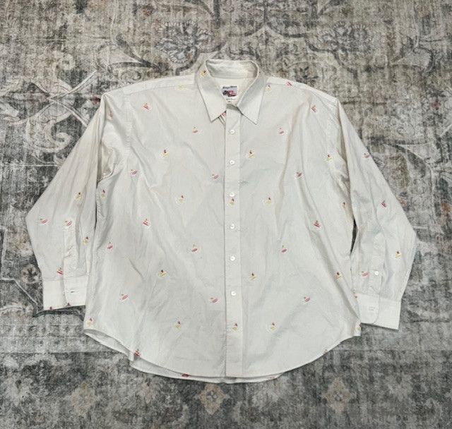 Maison Kitsune Maison Kitsuné Embroidered Oxford Button-Down (L) Size US L / EU 52-54 / 3 - 1 Thumbnail