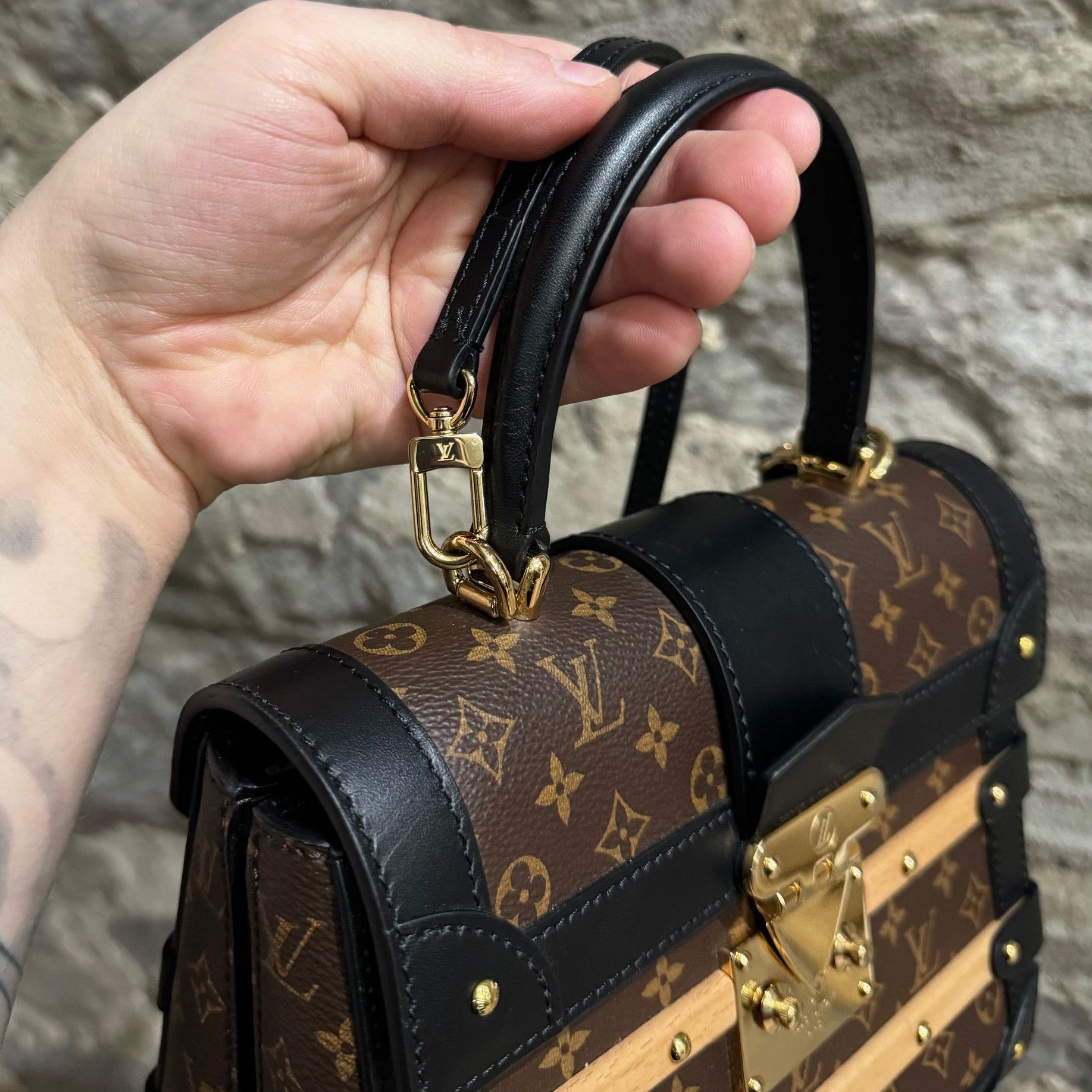 Louis Vuitton Monogram Wood Trianon PM Bag
