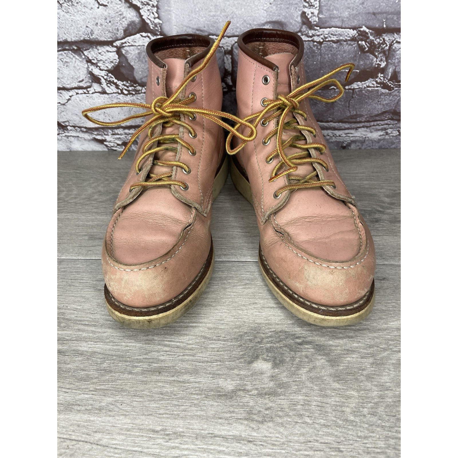 Red Wing Red Wing 3387 Rose Pink Leather Lace Up Work Boots Women's S Size US 8.5 / IT 38.5 - 6 Thumbnail