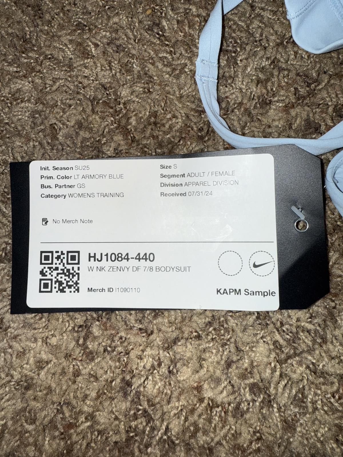 Nike UNRELEASED Nike Zenvy Women's Dri-FIT 7/8 Bodysuit Sample Size ONE SIZE - 7 Thumbnail