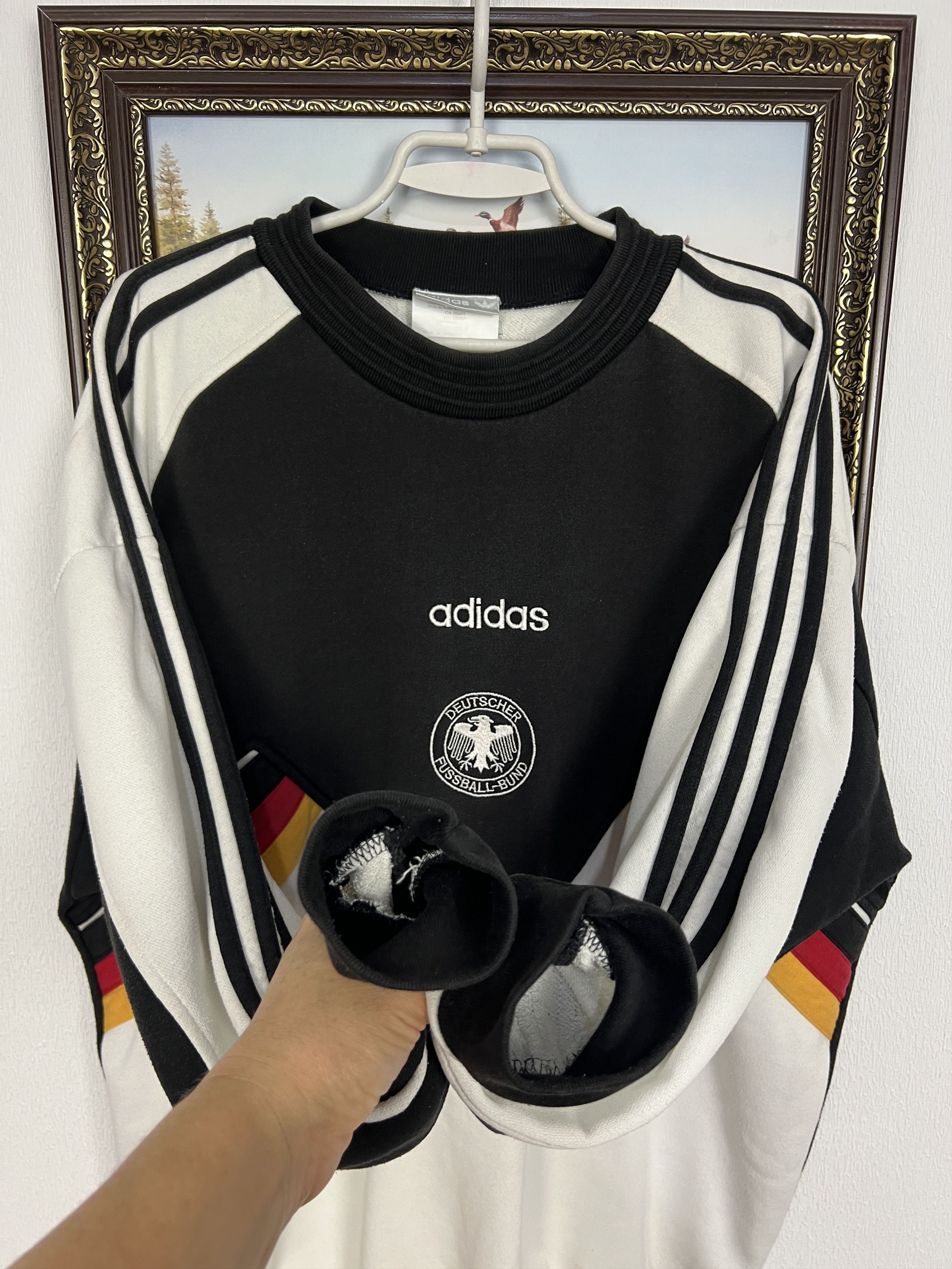 Adidas Germany Football Sweatshirt Soccer Crewneck Track Top Size US L / EU 52-54 / 3 - 5 Thumbnail