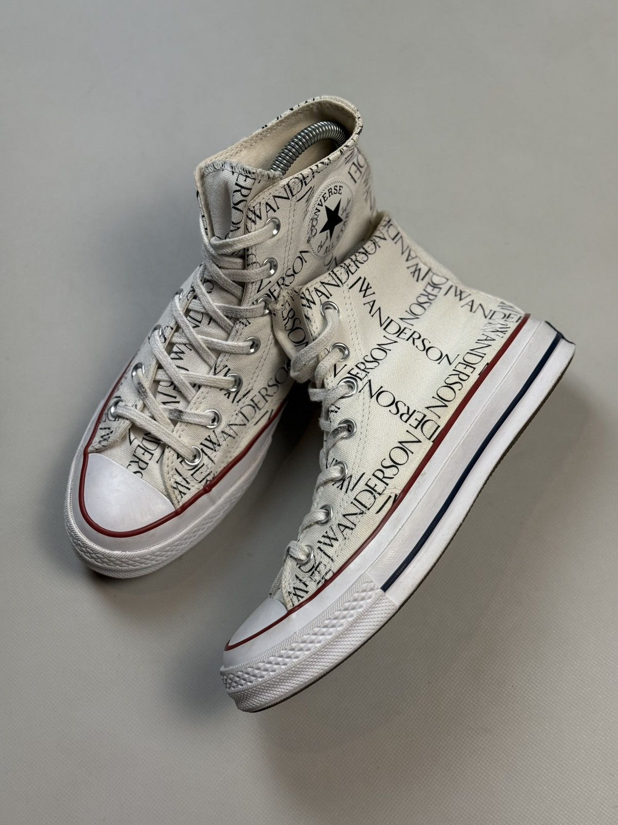 Converse × JW Anderson JW Anderson High Top Graphic Print Lace Up Sneakers Shoes Size US 8 / IT 38 - 18 Thumbnail