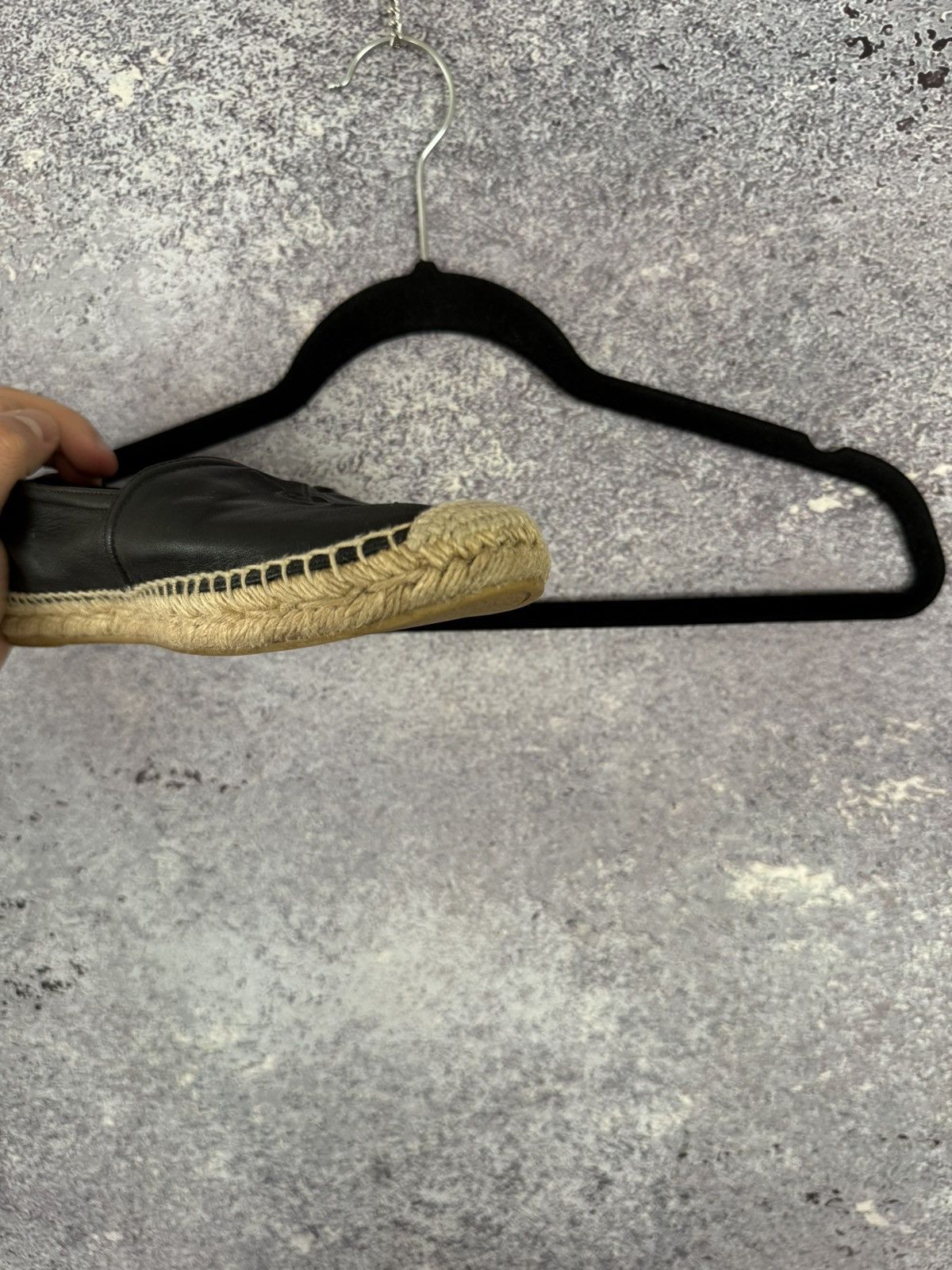 Saint Laurent Paris × Yves Saint Laurent YSL Black Monogram Espadrille 37 size women’s Size US 7 / IT 37 - 17 Thumbnail