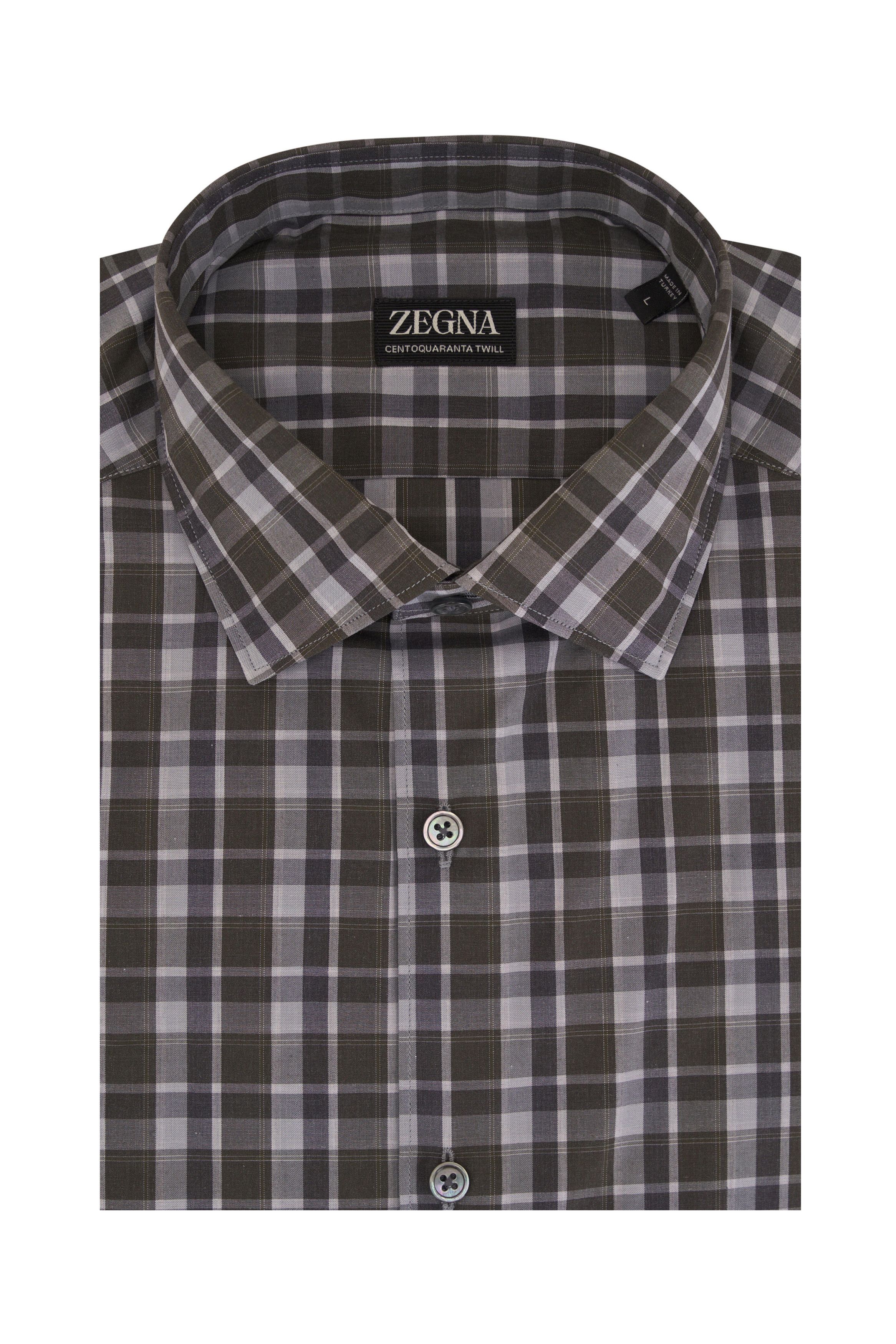 Z Zegna o1mtch0225 Check Sport Shirt in Multicolor Size US XL / EU 56 / 4 - 1 Thumbnail