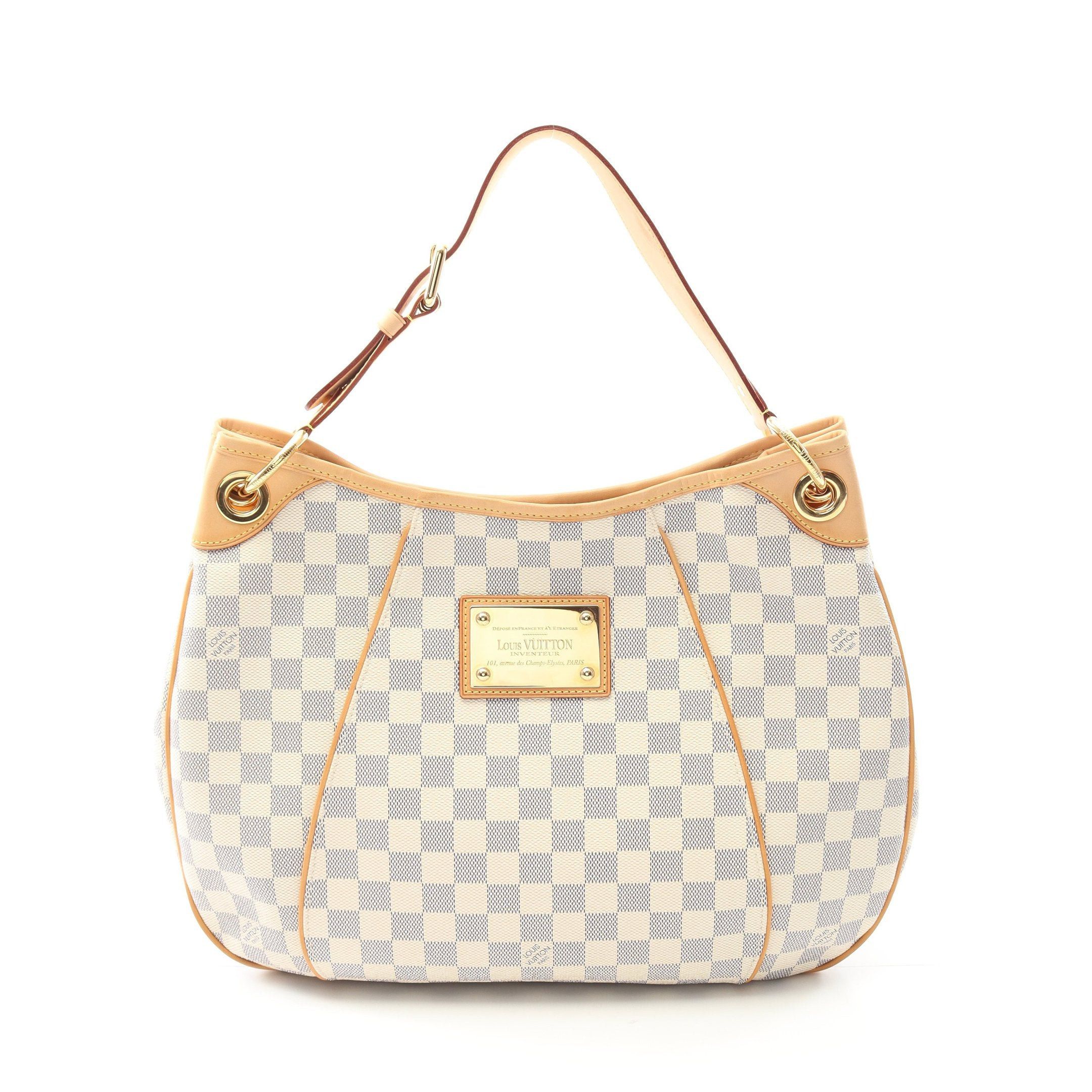Louis Vuitton Galliera Pm Damier Azur One Shoulder Bag Leather White
