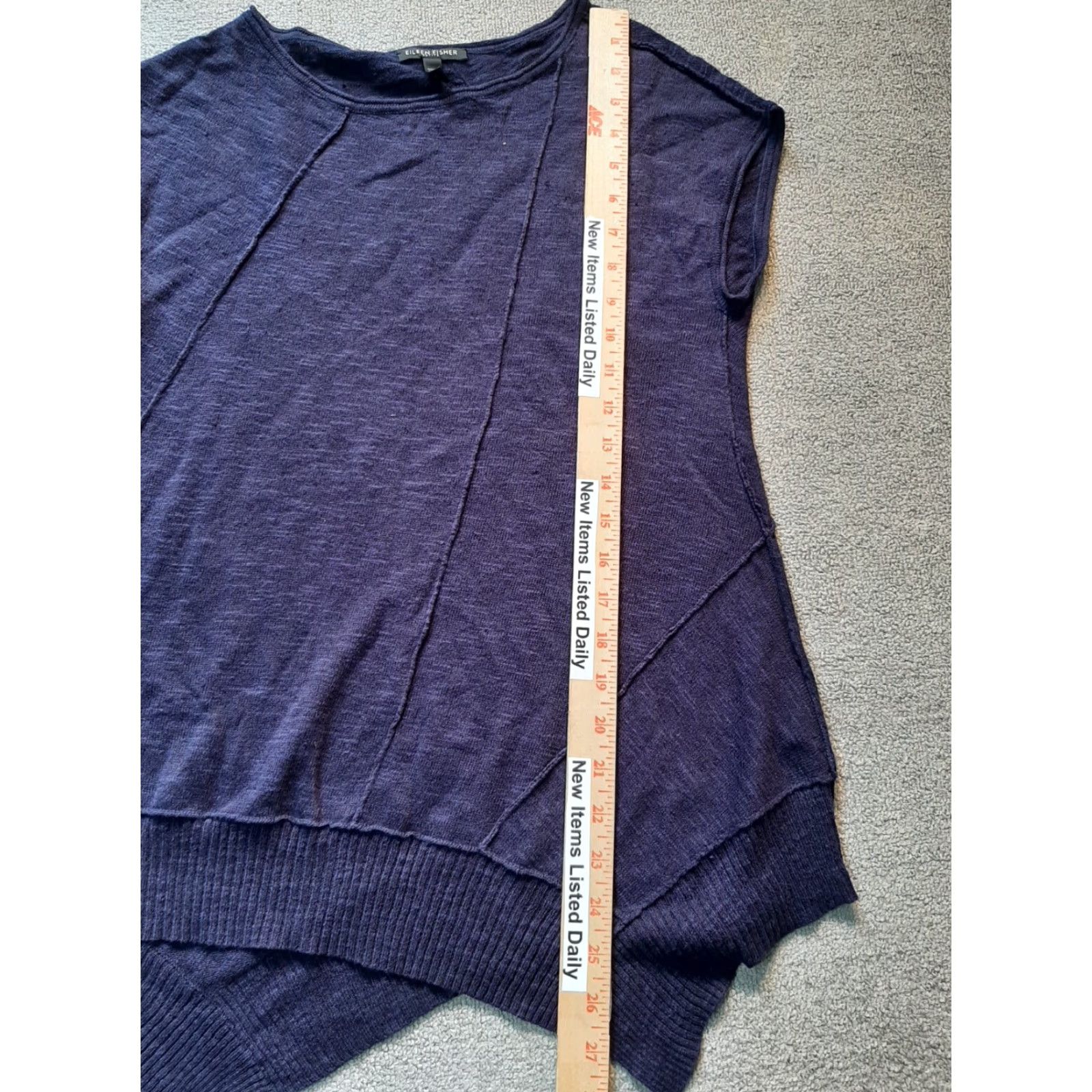 Eileen Fisher Eileen Fisher Sweater Women PP Blue Knit Sleeveless Cardigan Lightweight Petite Knit Sleeveless Women PP Blue Cardigan Size XXS / US 00 / IT 34 - 3 Thumbnail