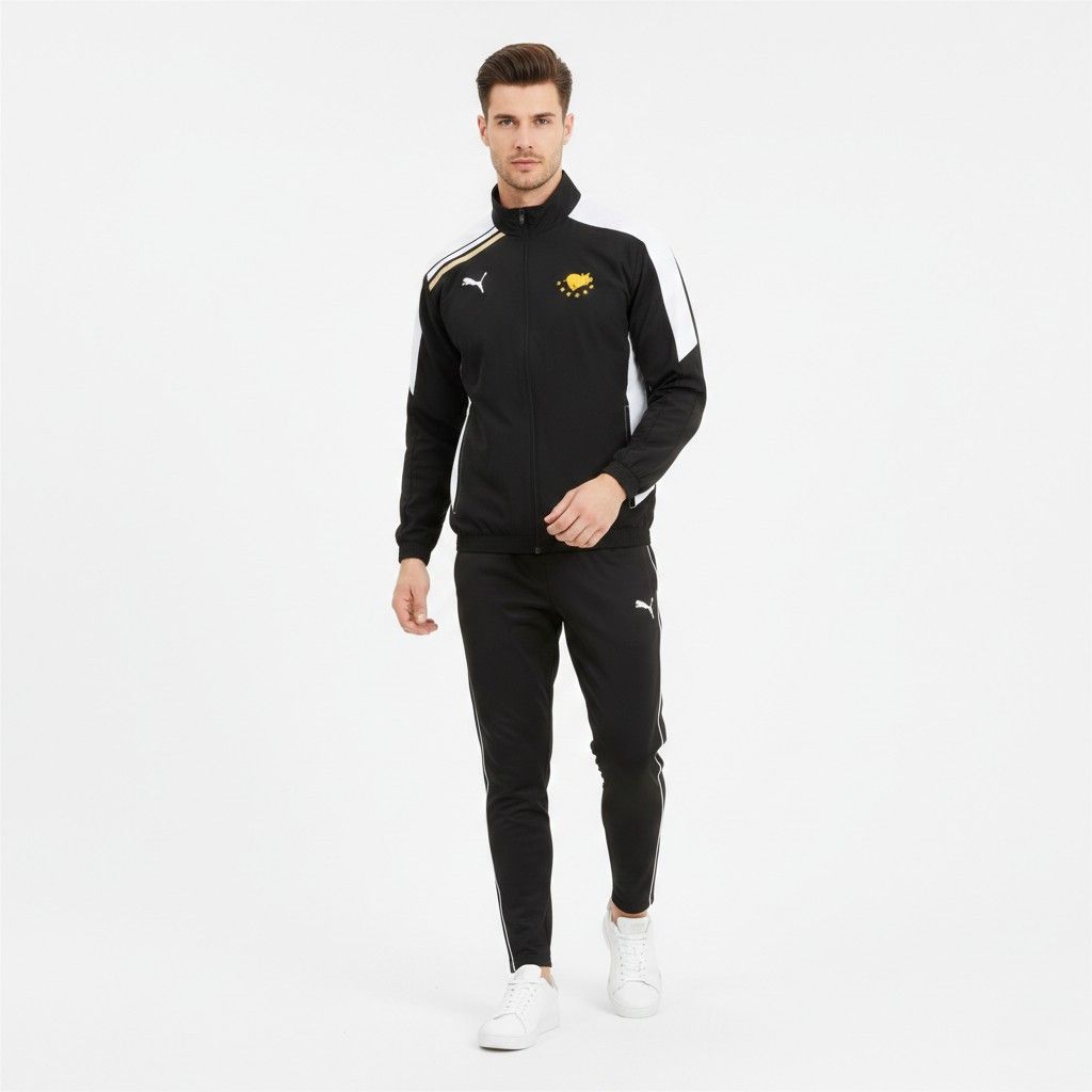 Puma Puma Men L Jacket Black White Activewear Top Retro 7180 Size US L / EU 52-54 / 3 - 1 Thumbnail