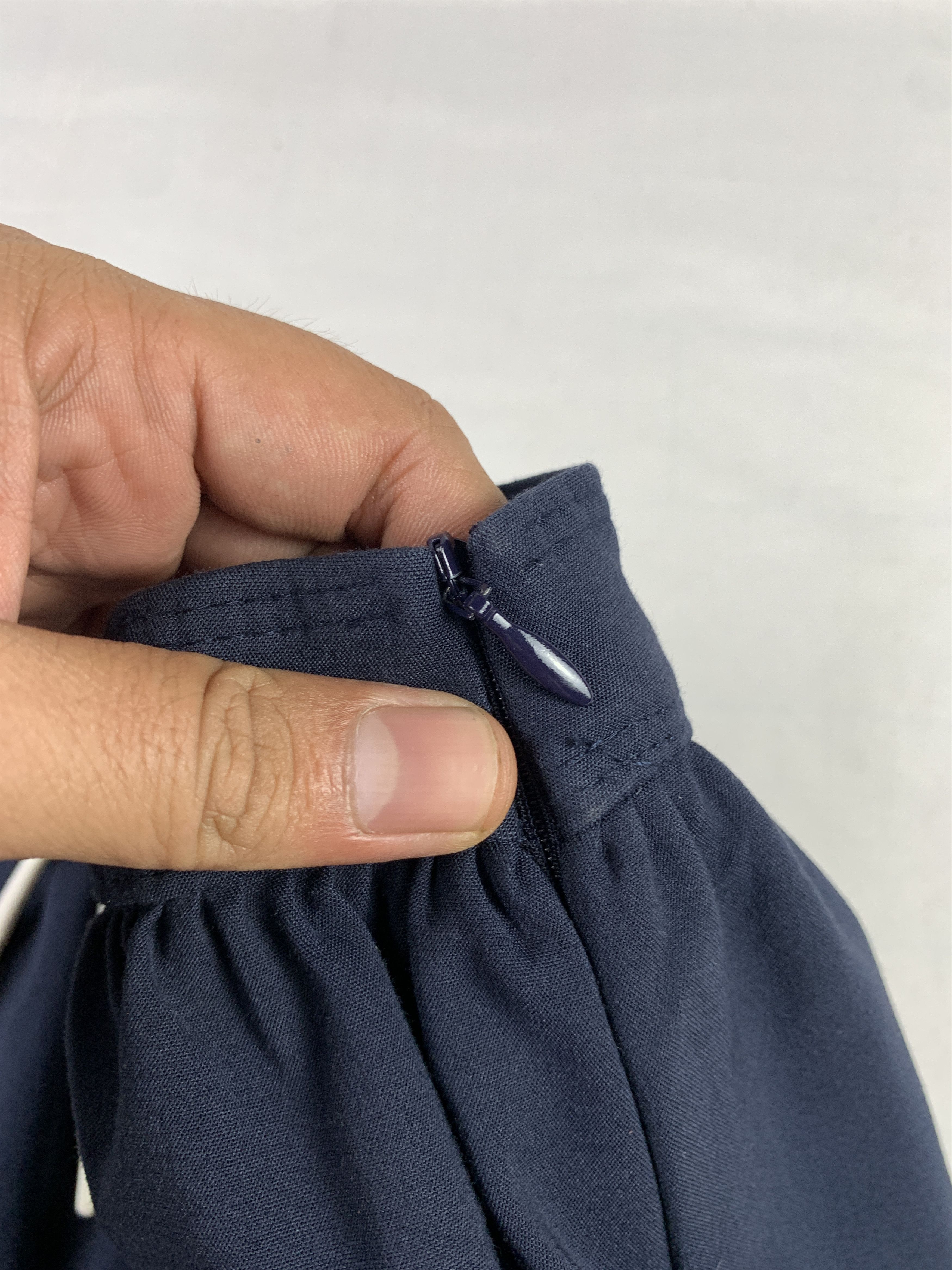 Zara Zara Navy Mini Balloon Skirt (23) Size 23" - 6 Thumbnail
