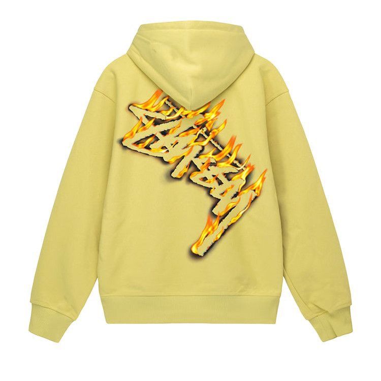 Stussy STUSSY BURNING STOCK HOODIE YELLOW - XL Size US XL / EU 56 / 4 - 10 Thumbnail