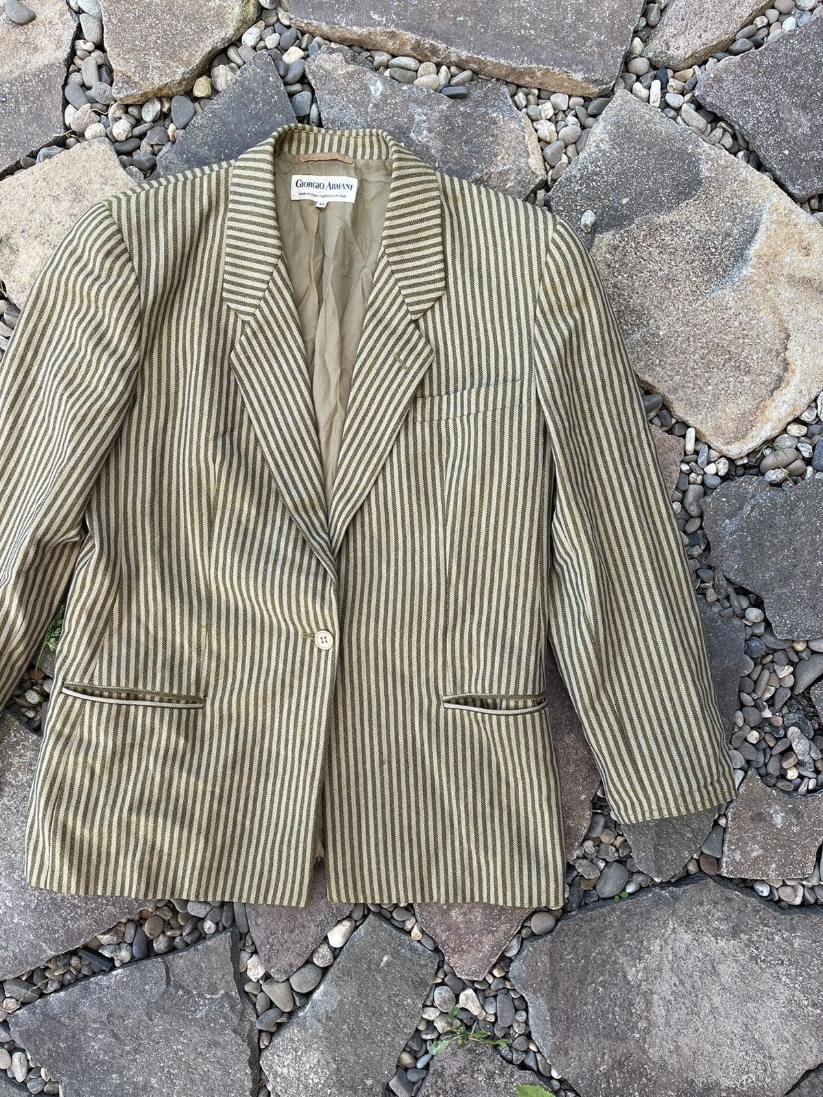 Giorgio Armani 80’s Giorgio Armani vintage striped cocktail blazer rare Size 44R - 8 Thumbnail