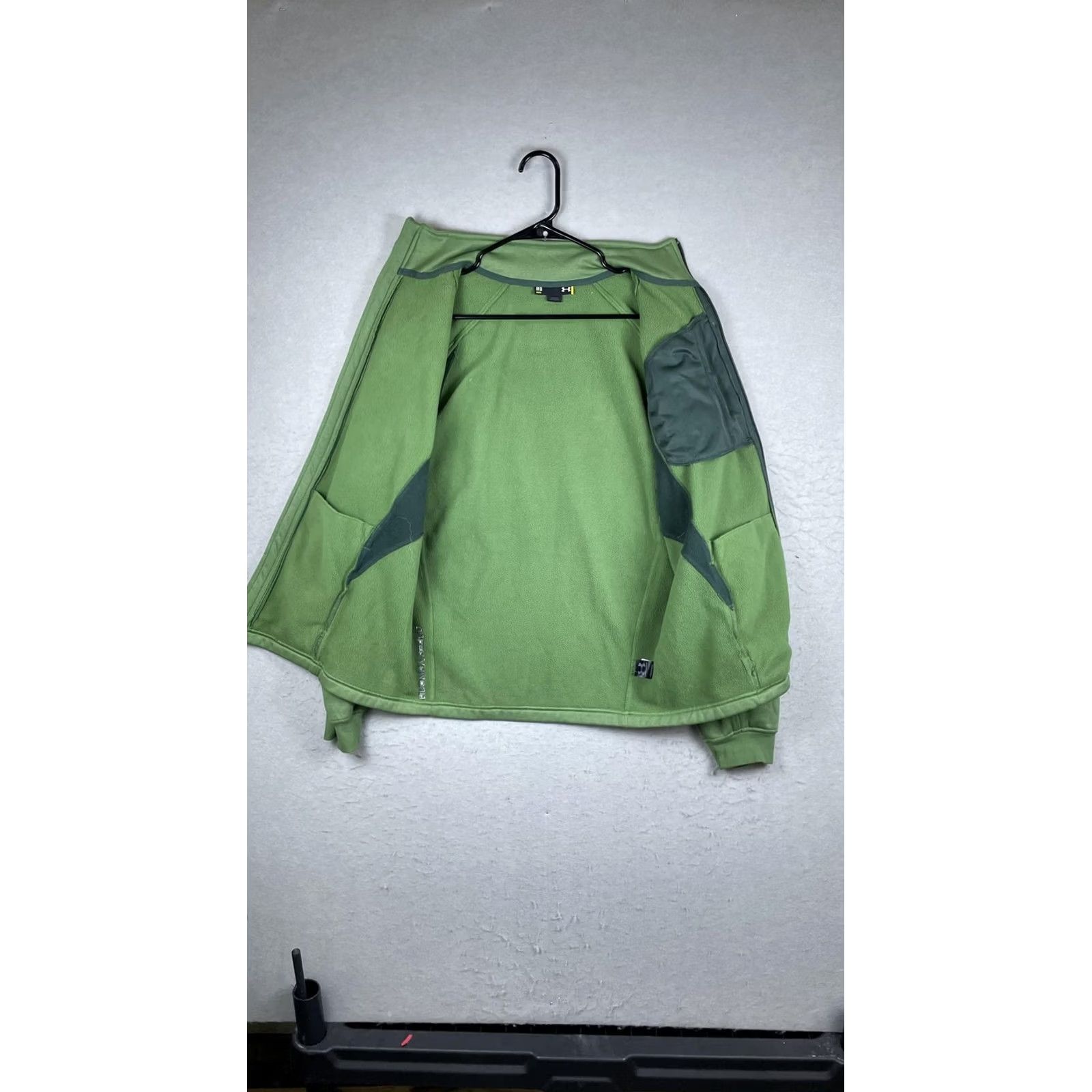 Under Armour Under Armour Jacket Mens Medium Green Fleece Full Zip Athletic Sweatshirt Size US M / EU 48-50 / 2 - 6 Thumbnail