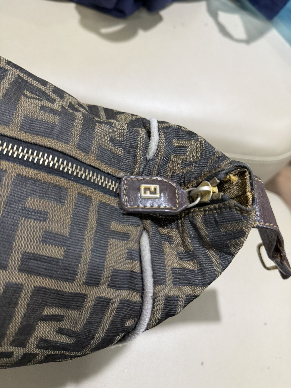 Fendi Authentic Fendi Zucca Monogram Canvas Toiletries Hand Bag Size ONE SIZE - 12 Thumbnail