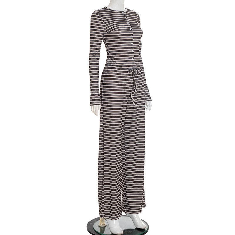 Other Striped long-sleeved drawstring trousers two-piece set Size S / US 4 / IT 40 - 4 Thumbnail