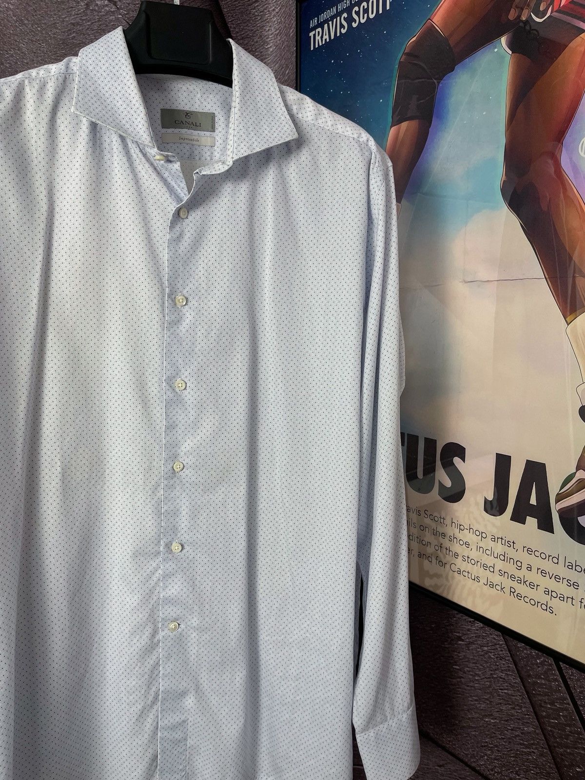 Canali Canali Impeccabile Dress Shirt XL Italian Luxury Pattern Size US XL / EU 56 / 4 - 3 Thumbnail