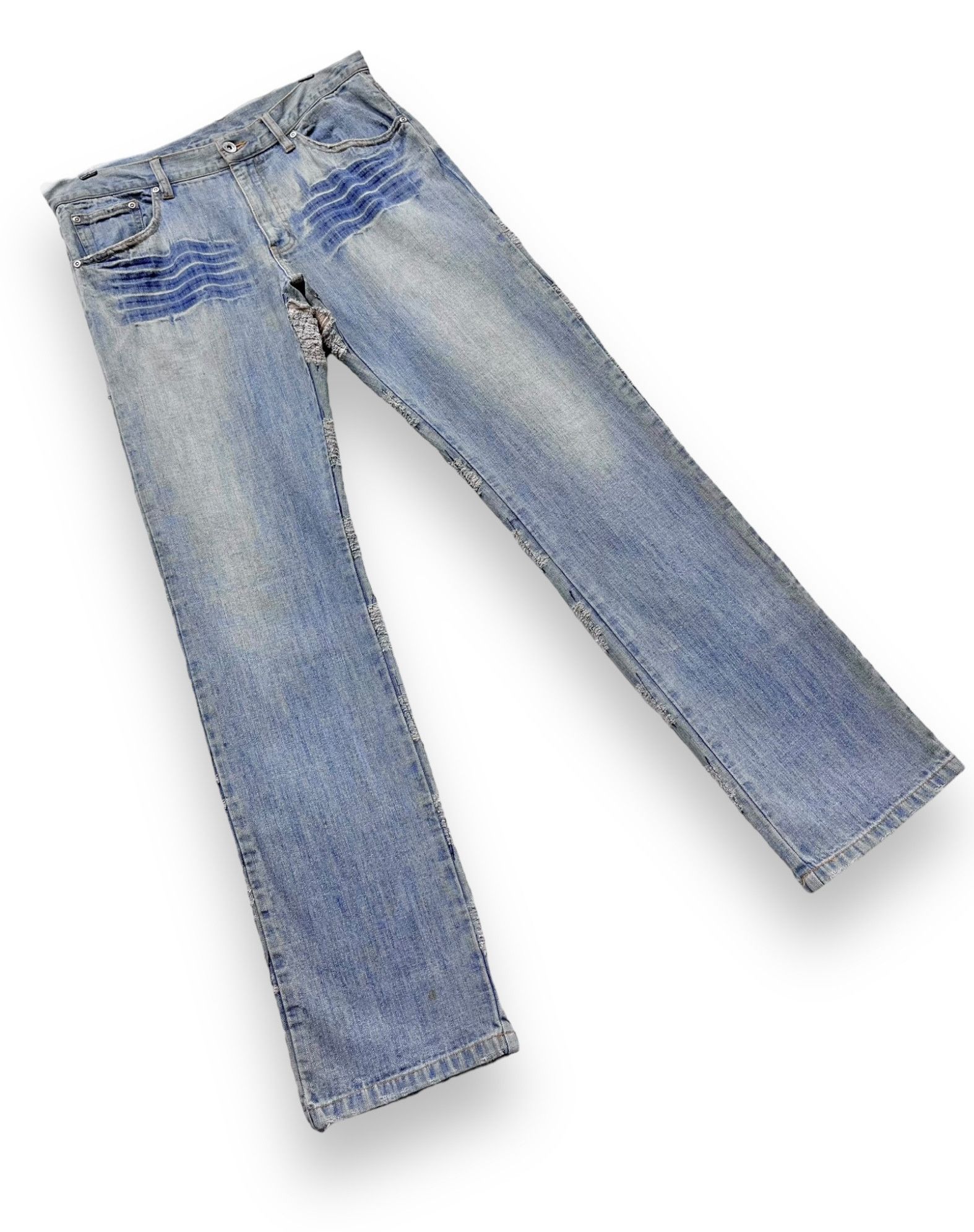 Addict Clothes Japan GUMU Hagi Distressed Design Lightwash Hysteric Glamour Style Size US 32 / EU 48 - 5 Thumbnail