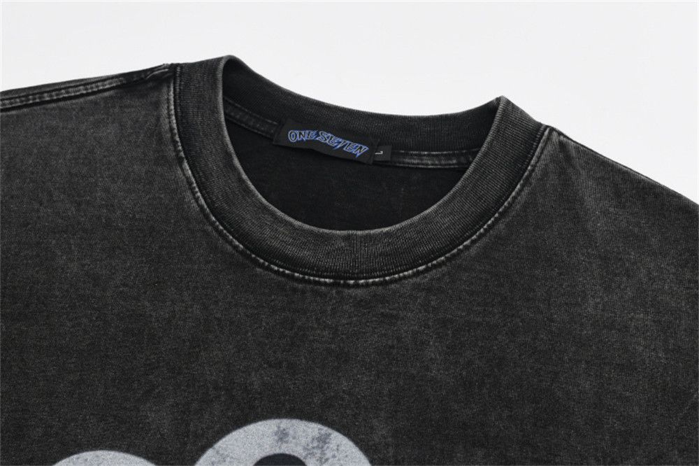 Vintage Men's Vintage Washed Distressed T-Shirt with Cartoon Print Size US L / EU 52-54 / 3 - 3 Thumbnail