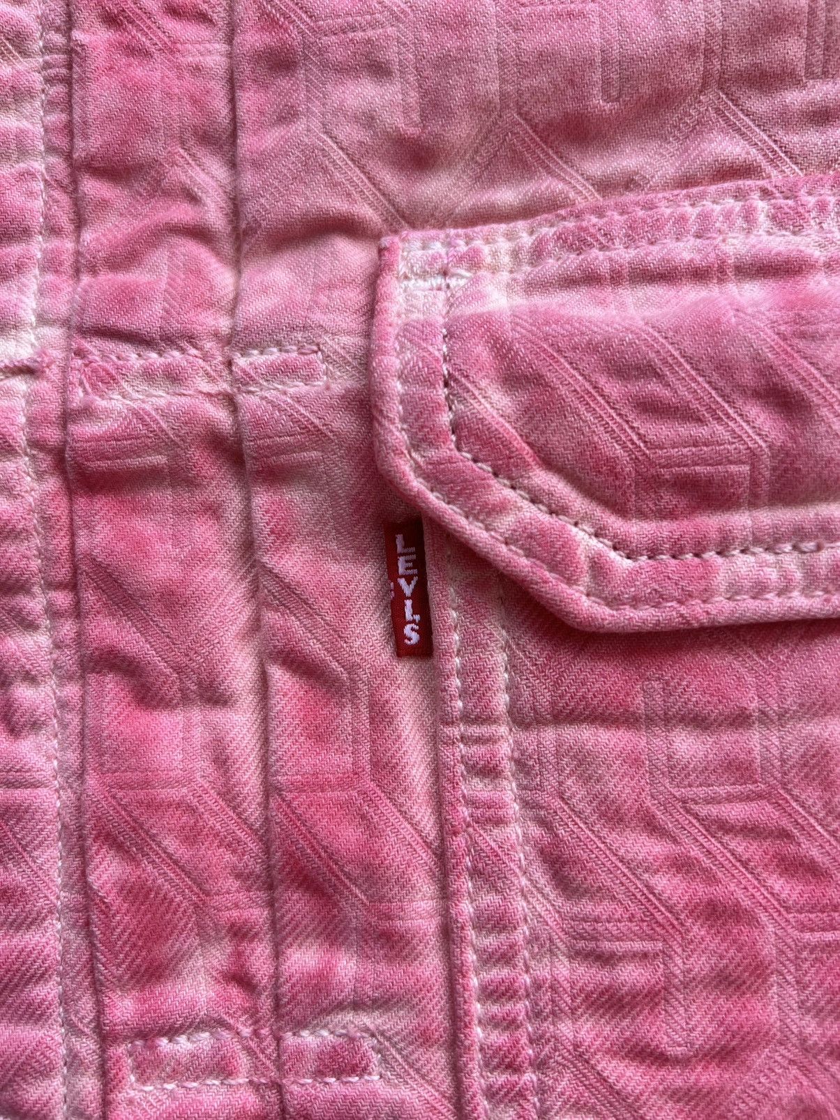Levi's × Stussy Stussy x Levi’s Jacquard Type 2 Trucker Jacket Pink Medium Size US M / EU 48-50 / 2 - 10 Thumbnail