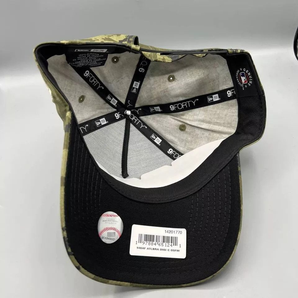 New Era Atlanta Braves Hat Men Camo 9Forty New Era Snap Back Cap Size ONE SIZE - 5 Thumbnail