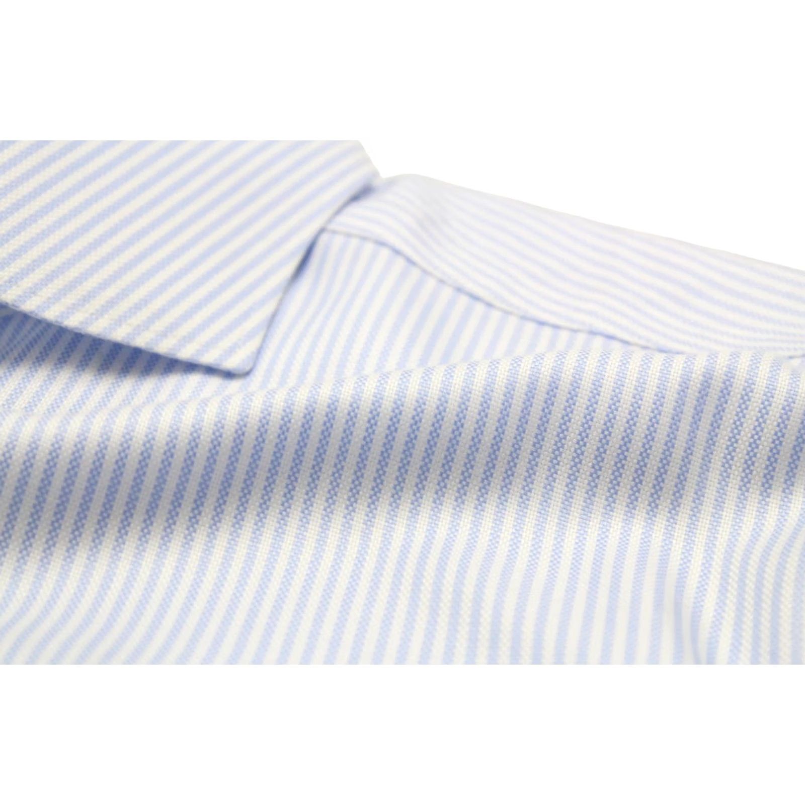 Suitsupply Suitsupply Try On Extra Slim Fit Formal Shirt Men's 43 / 17 Pinstriped Blue Cotton Button-Up Shirt Long Sleeve, Collared, Classic Mens Size 46R - 6 Thumbnail
