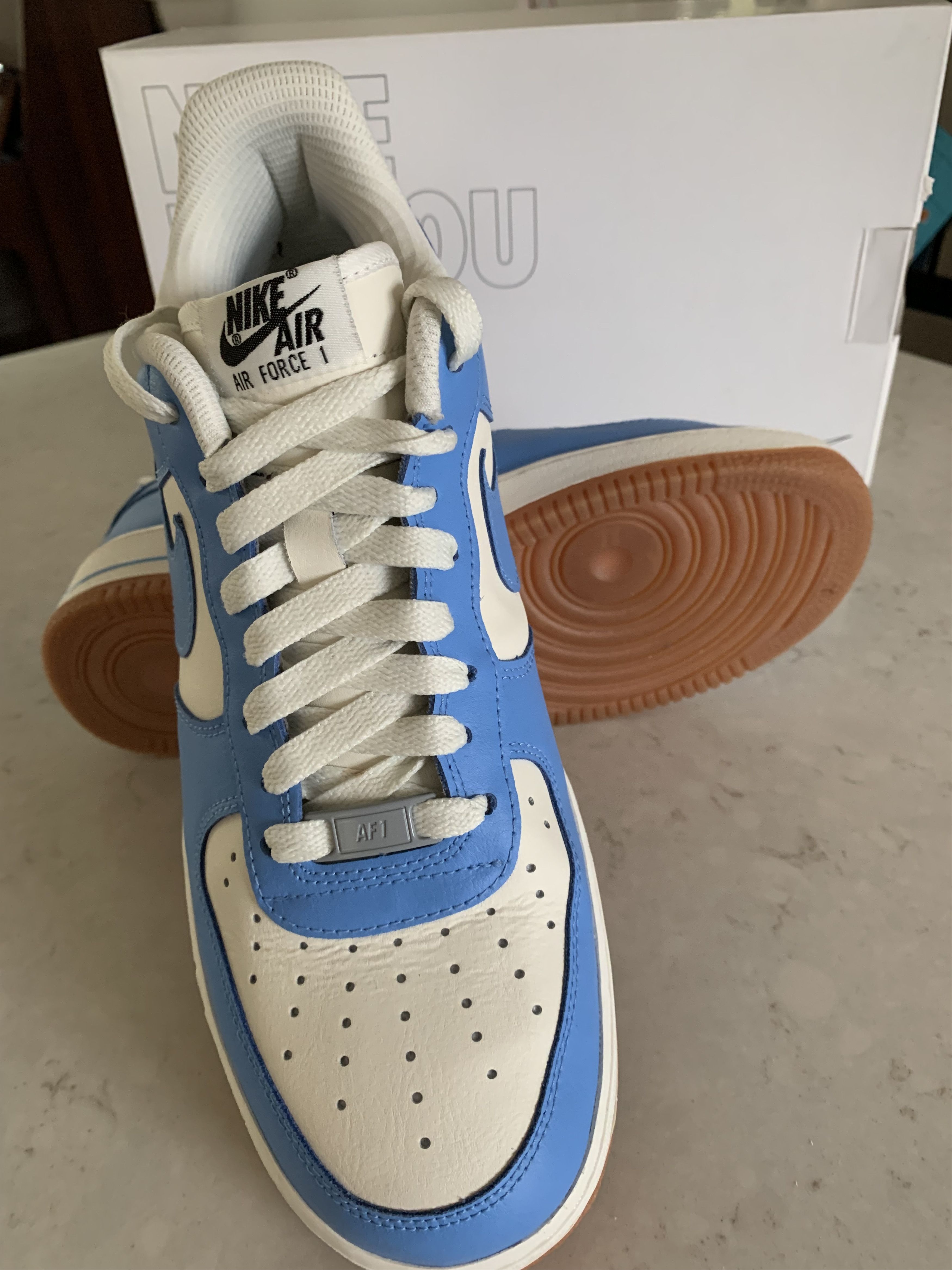 Nike Nike Air Force 1 Low University Blue and Sail with Gum Sole Size US 10 / EU 43 - 2 Thumbnail