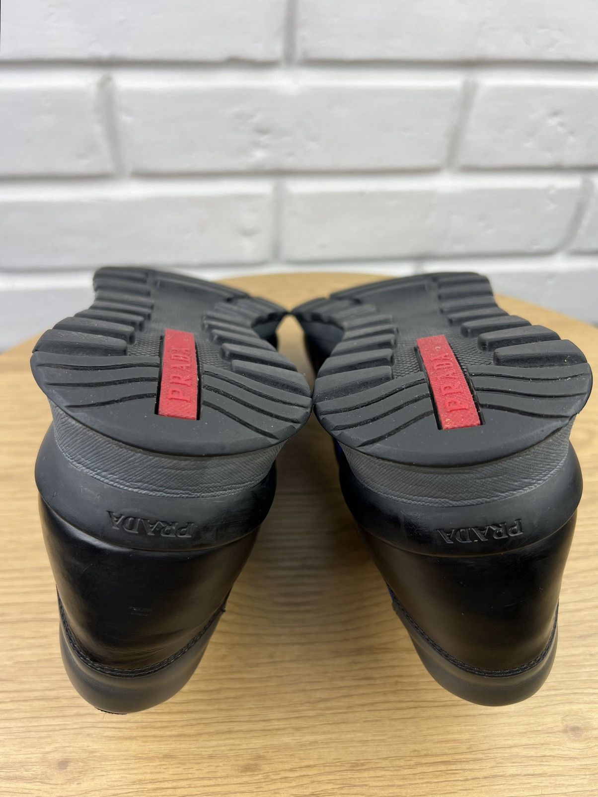 Prada PRADA Sneakers Low-Top Leather Nylon Shoes Red Tab Men’s Size US 11 / EU 44 - 13 Thumbnail