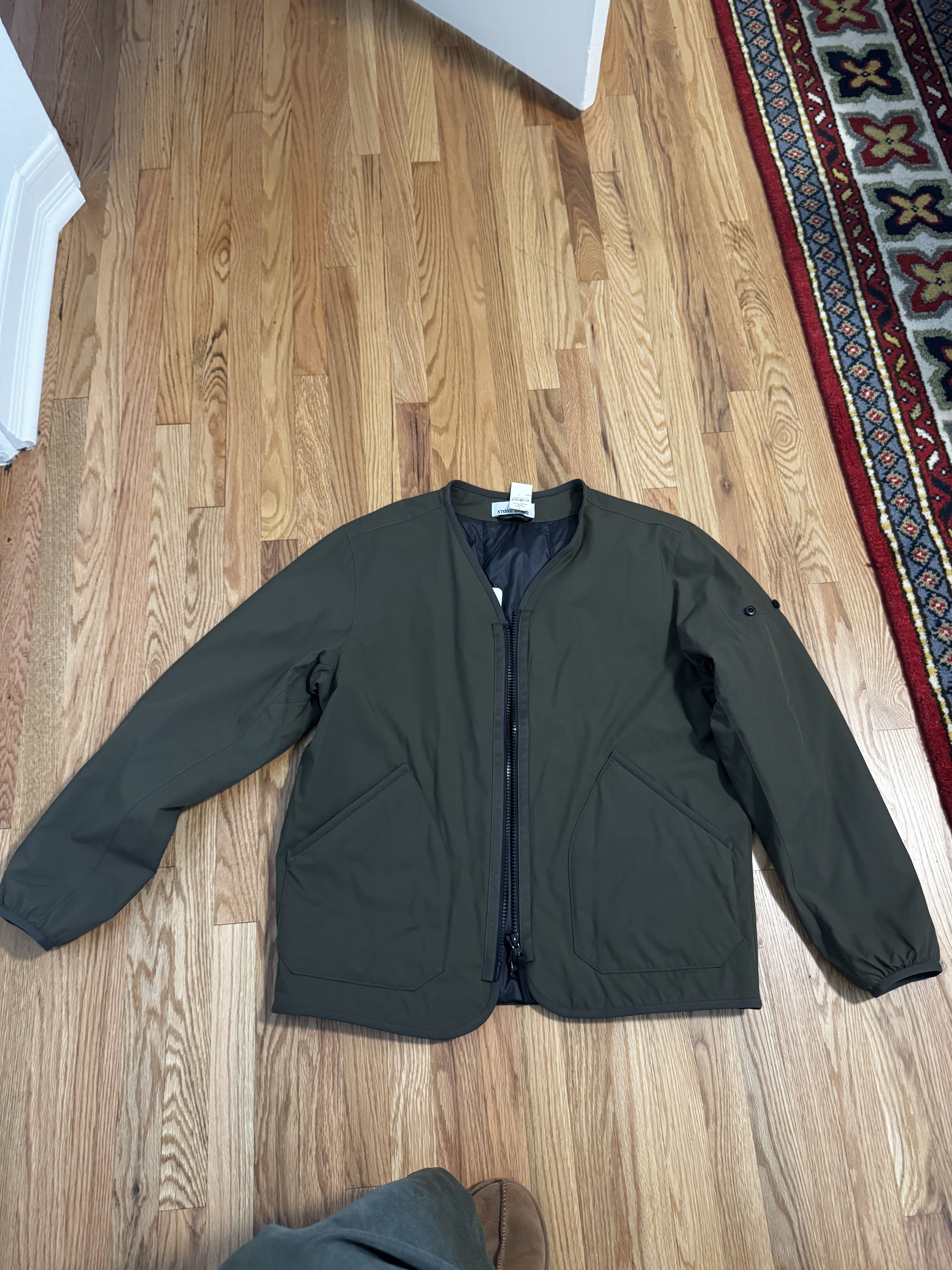 Stone Island Stone Island Men's Olive Liner Jacket No Collar - Tags On Size US L / EU 52-54 / 3 - 1 Thumbnail