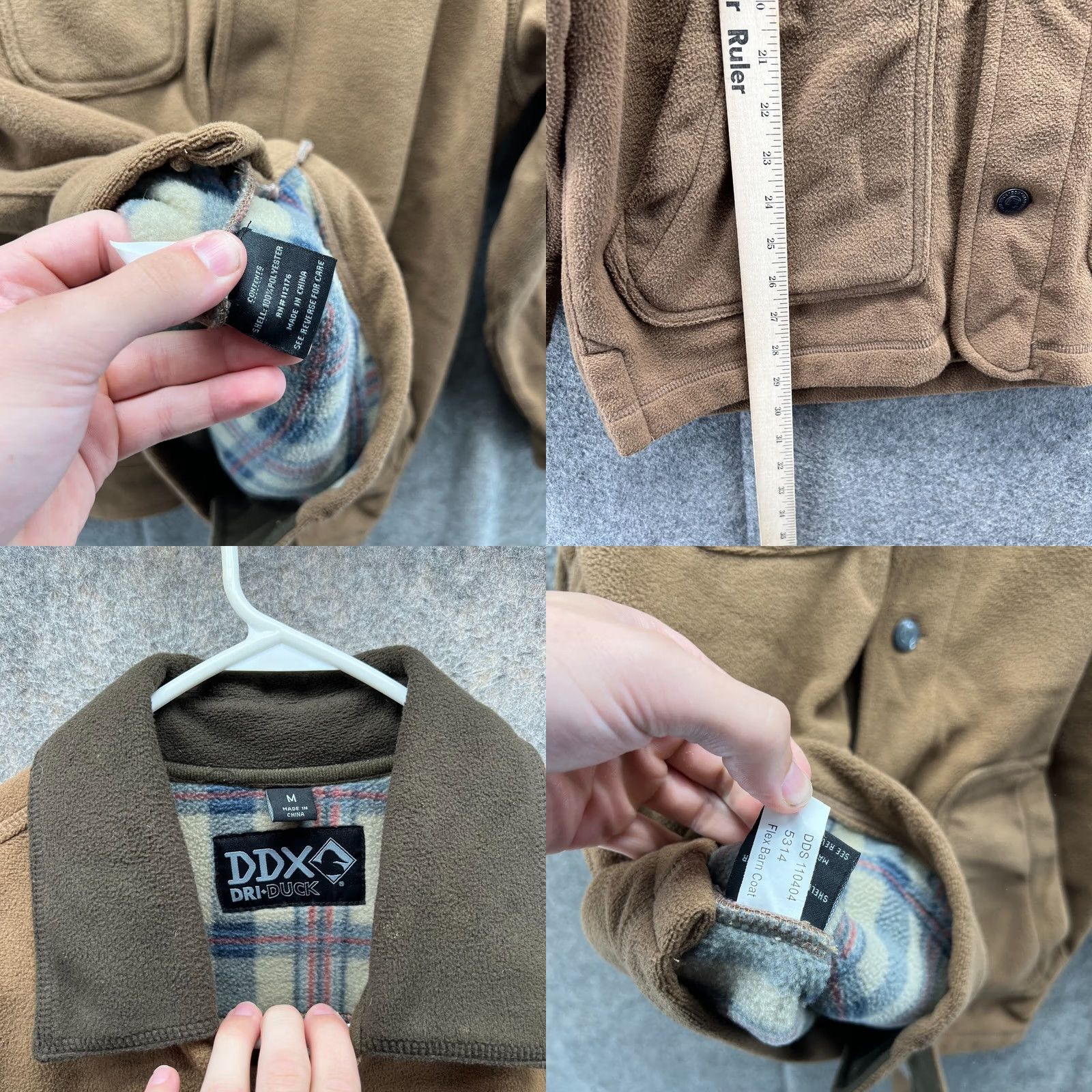 Vintage VINTAGE DRI DUCK Jacket Mens M Khaki Beiges DDX Utility Chore Hunting Lined Polyester Pockets Overcoat Blocked Size US M / EU 48-50 / 2 - 8 Thumbnail