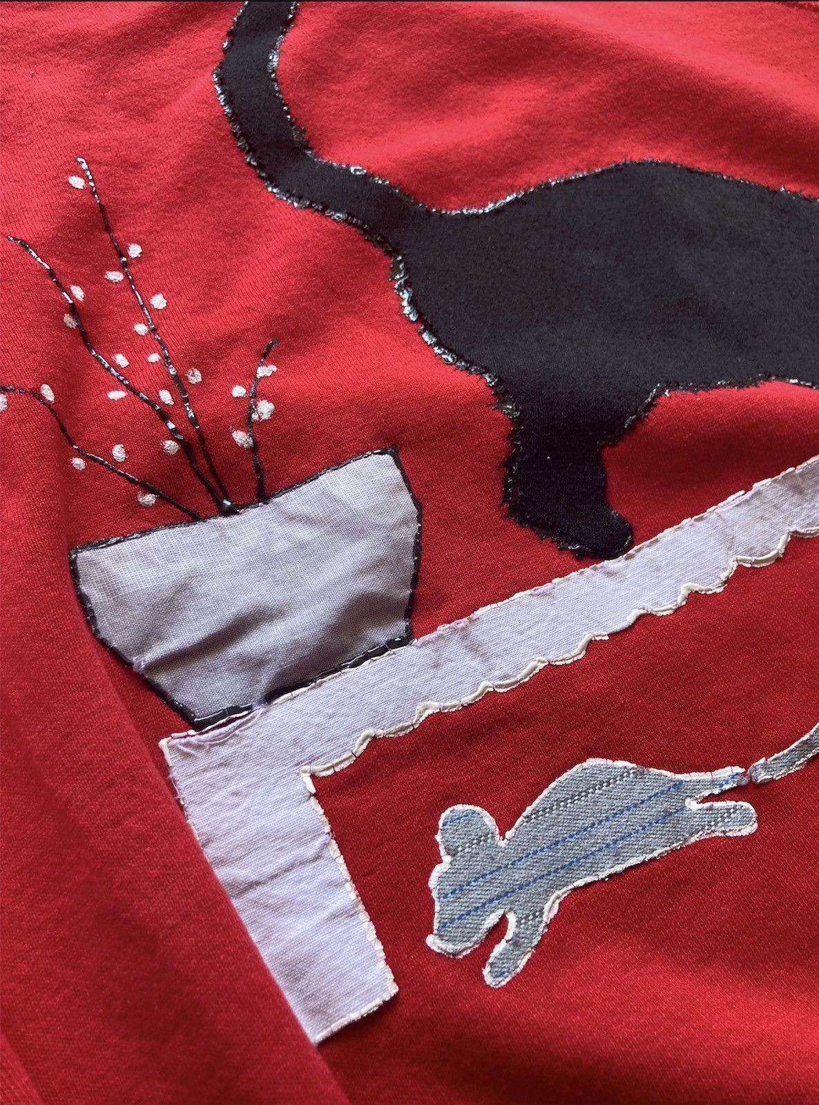 Other Vintage Cat and mouse Art crewneck sweatshirt 80s 90s L Size US L / EU 52-54 / 3 - 6 Thumbnail