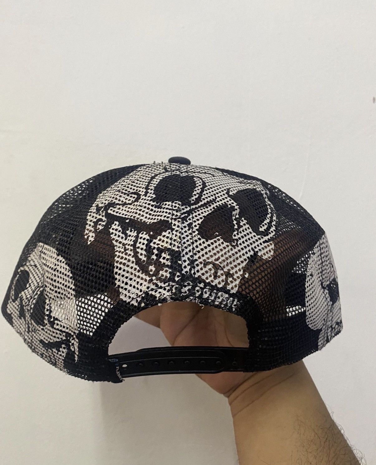 Japanese Brand VTG JACK Brand Skull Overprints Trucker Hat Size ONE SIZE - 6 Thumbnail