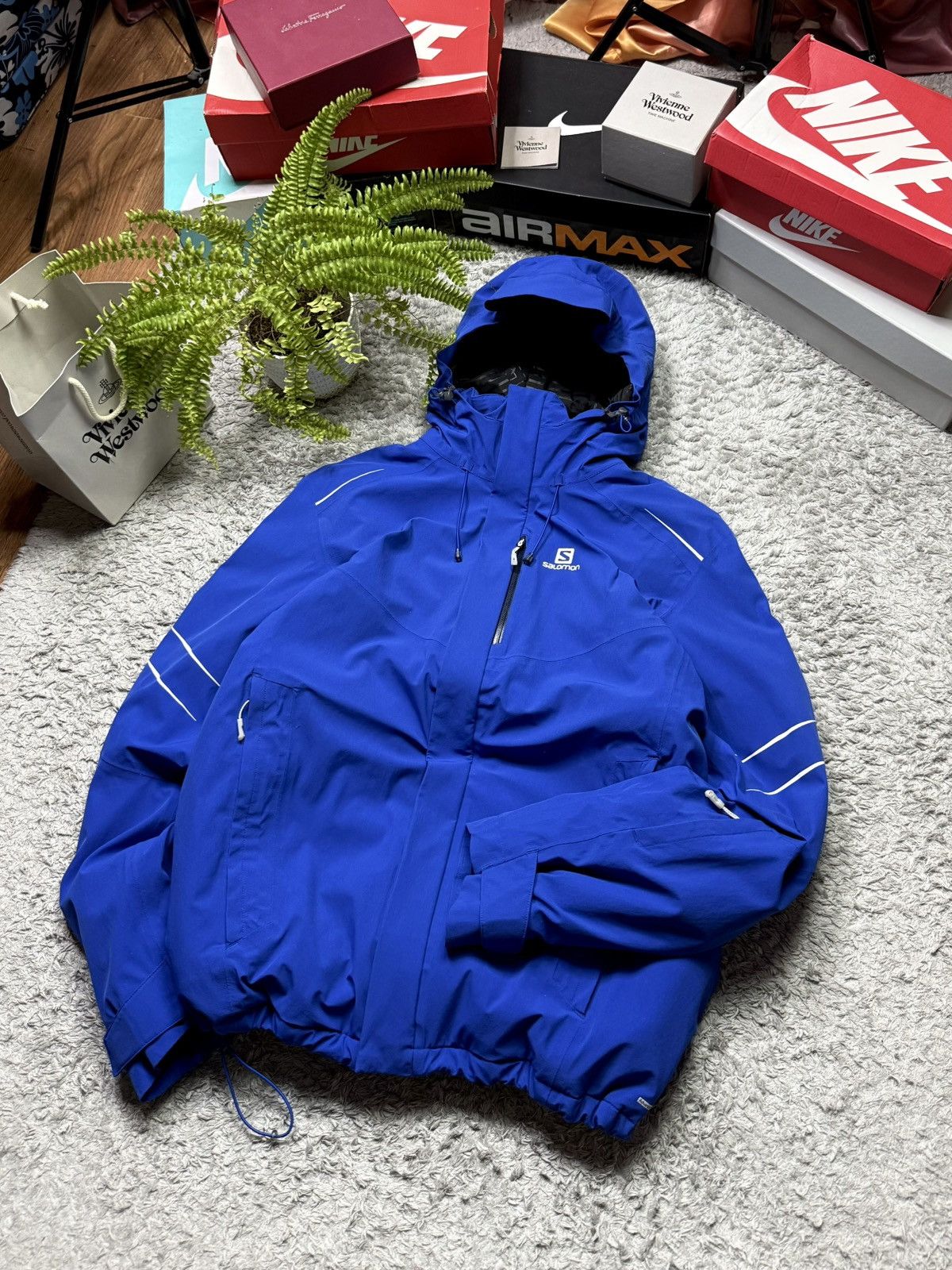 Salomon Gore-tex Solomon Jacket Outdoor Waterproof Puffer Logo Drill Size US XL / EU 56 / 4 - 1 Thumbnail