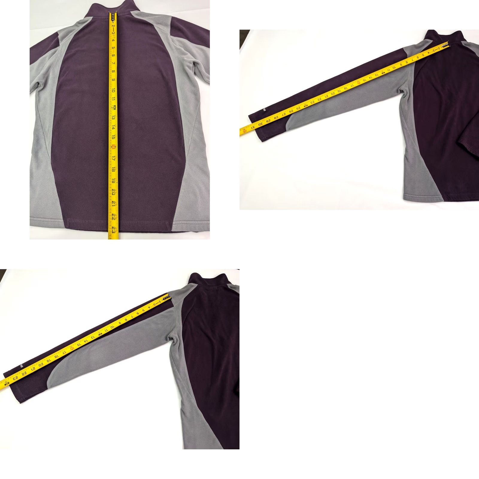 The North Face The North Face Fleece Jacket Womens M Purple Black/Gray TKA 100 1/4 Zip, 1/4 Zip, Long Sleeve, Mid-Length, Solid, Regular Fit, Machine Washable Size M / US 6-8 / IT 42-44 - 8 Thumbnail