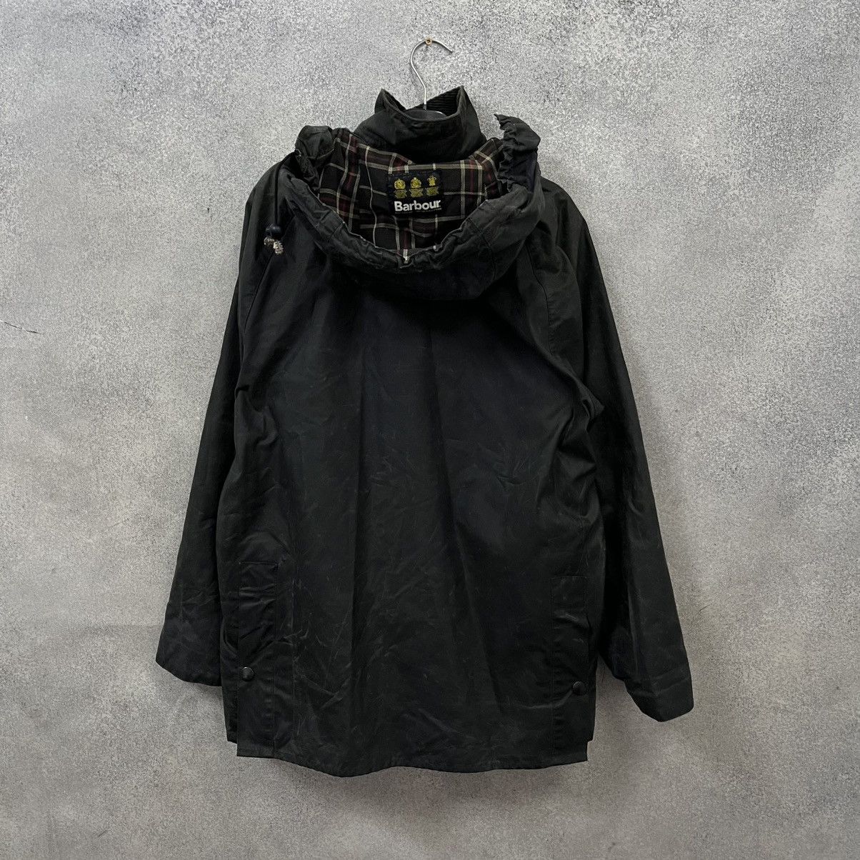 Barbour Vintage Barbour Hooded Waxed Jacket Size Size US L / EU 52-54 / 3 - 17 Thumbnail