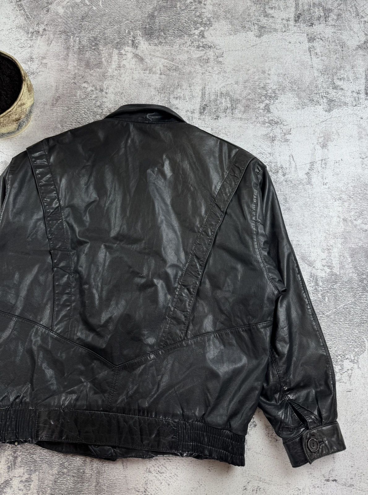 Genuine Leather Principles Collection Bomber Korea Large Y2K Jacket Coat Size US L / EU 52-54 / 3 - 18 Thumbnail