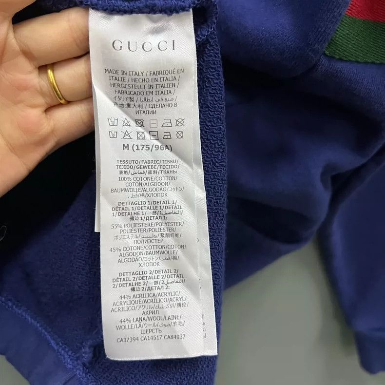 Gucci Gucci Dark blue label logo half-zip hoodie 2502-Nextarrow Size US M / EU 48-50 / 2 - 3 Thumbnail