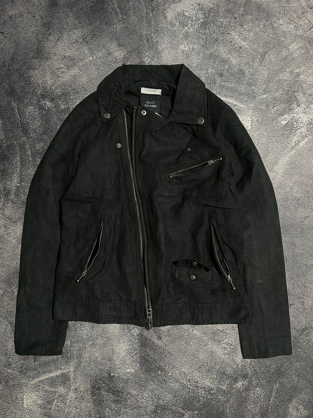 Issey Miyake Tete Homme Suede Ramones Bikers Jacket Size US M / EU 48-50 / 2 - 3 Thumbnail