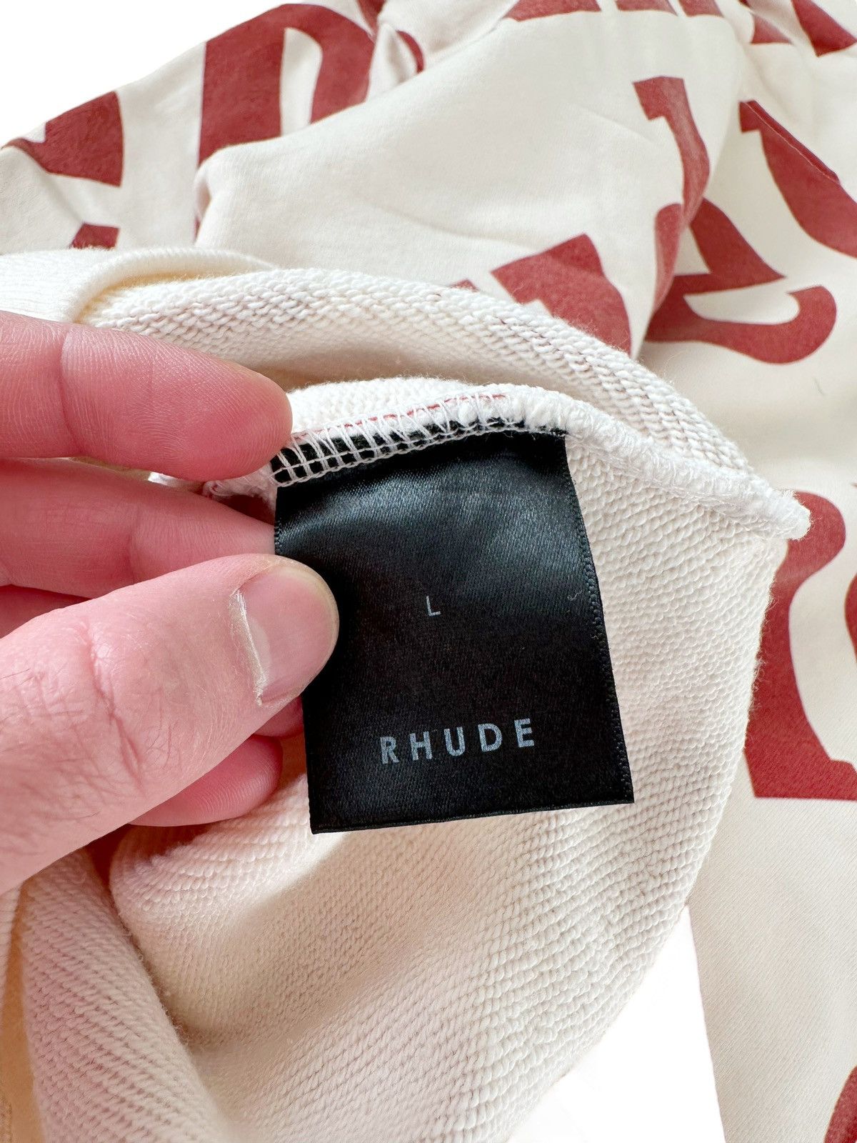 Rhude All Over Print White/Red Hoodie Size US L / EU 52-54 / 3 - 10 Thumbnail